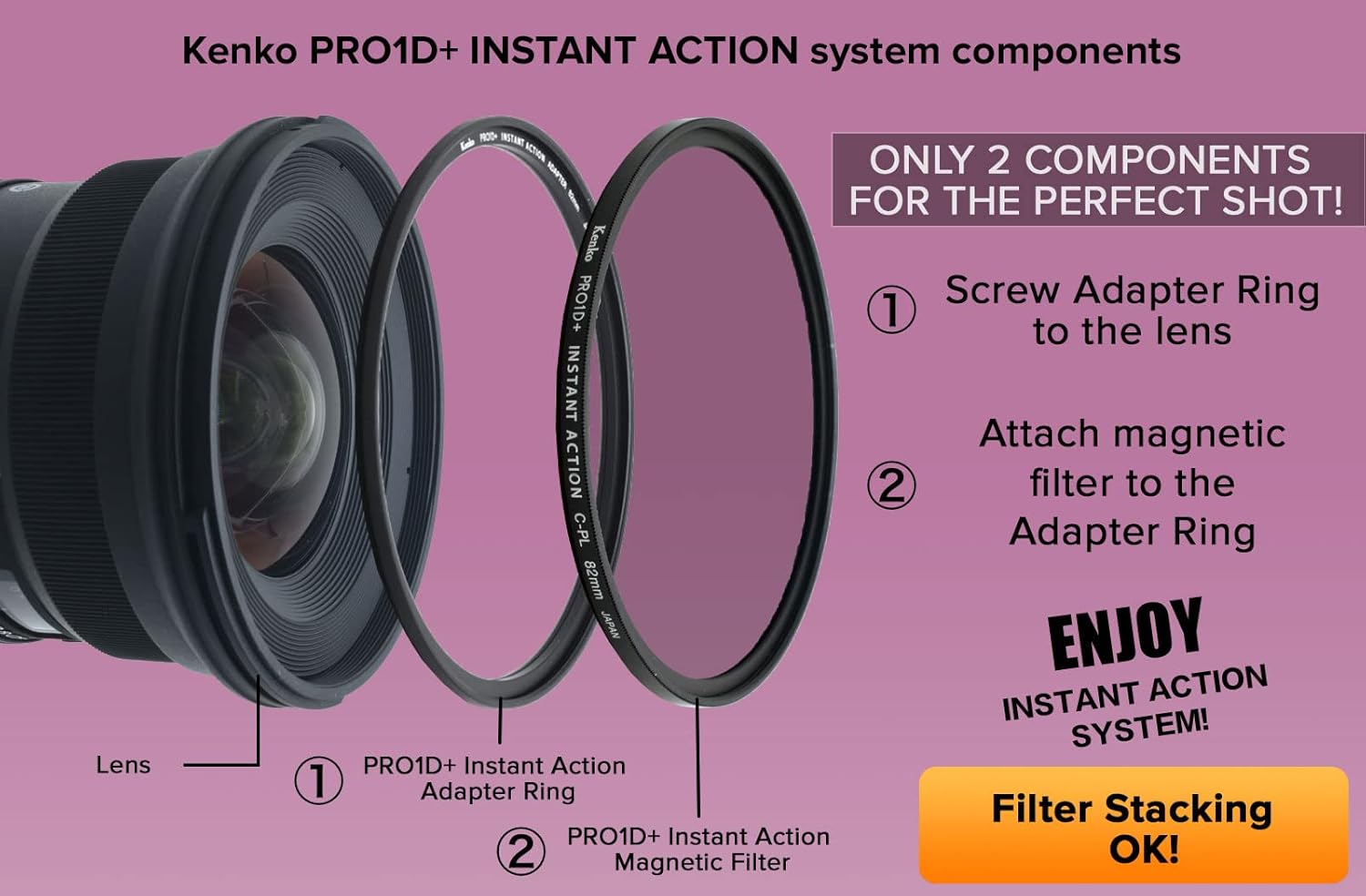 PRO1D+ INSTANT ACTION VARIABLE NDX3-450+C-PL SET 82mm - immagine 3