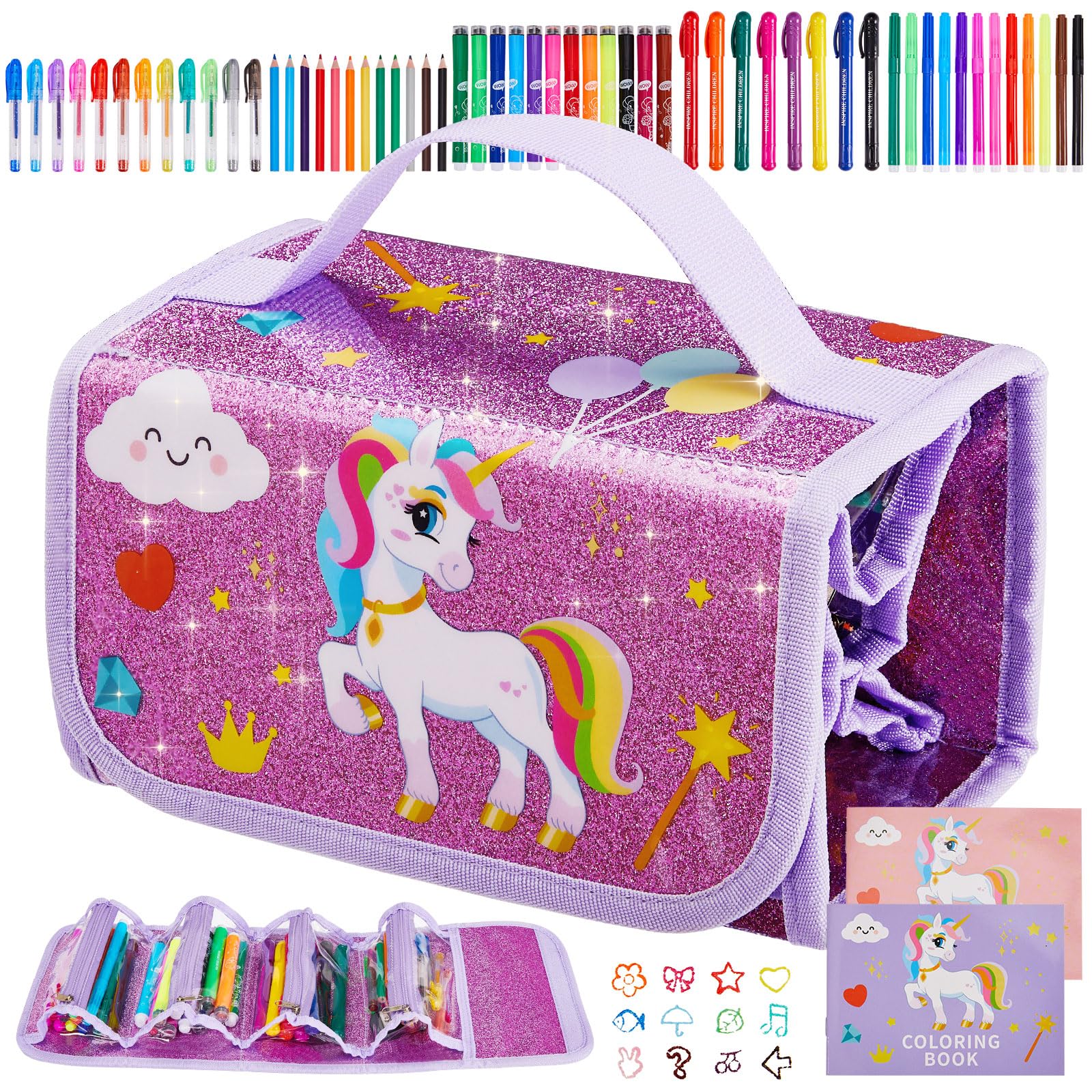 Kinspory Valigetta Colori Bambina Unicorno