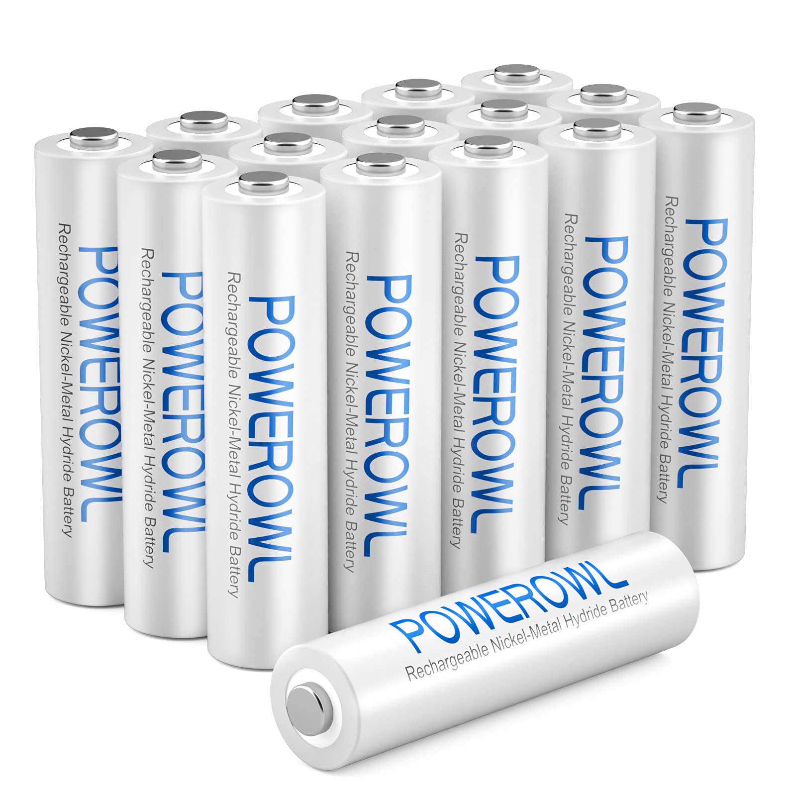 Powerowl Batterie Ricaricabili AAA 1000mAh (16 Pezzi)