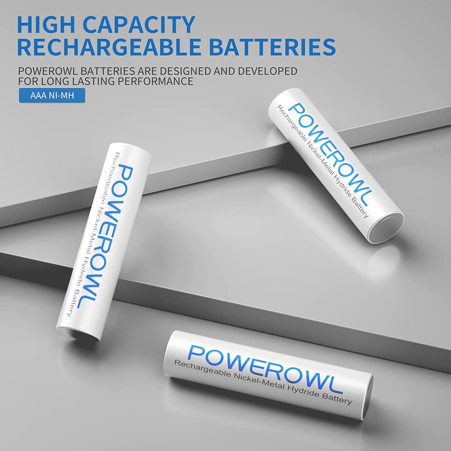 Powerowl Batterie Ricaricabili AAA 1000mAh (16 Pezzi) - immagine 5
