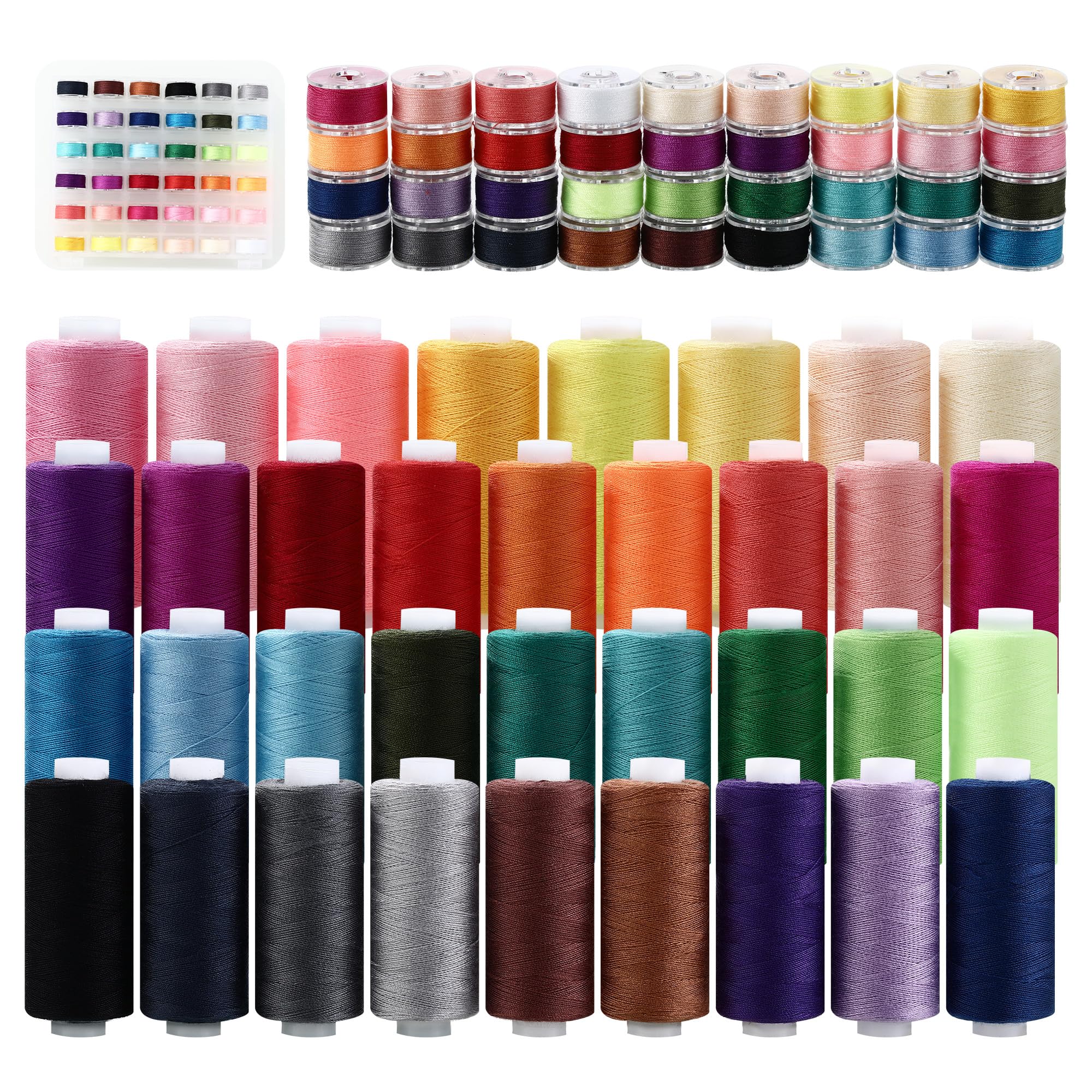 Set Filo per Cucire 72 Pezzi - 36 Colori, 400m