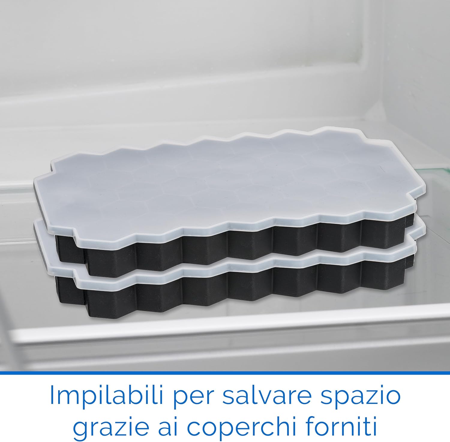 Set 2 Stampo Ghiaccio in Silicone con Coperchio - immagine 7
