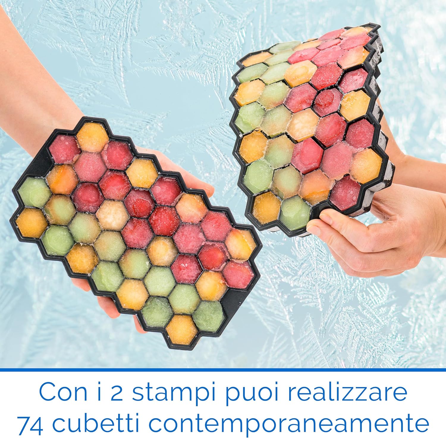 Set 2 Stampo Ghiaccio in Silicone con Coperchio - immagine 8