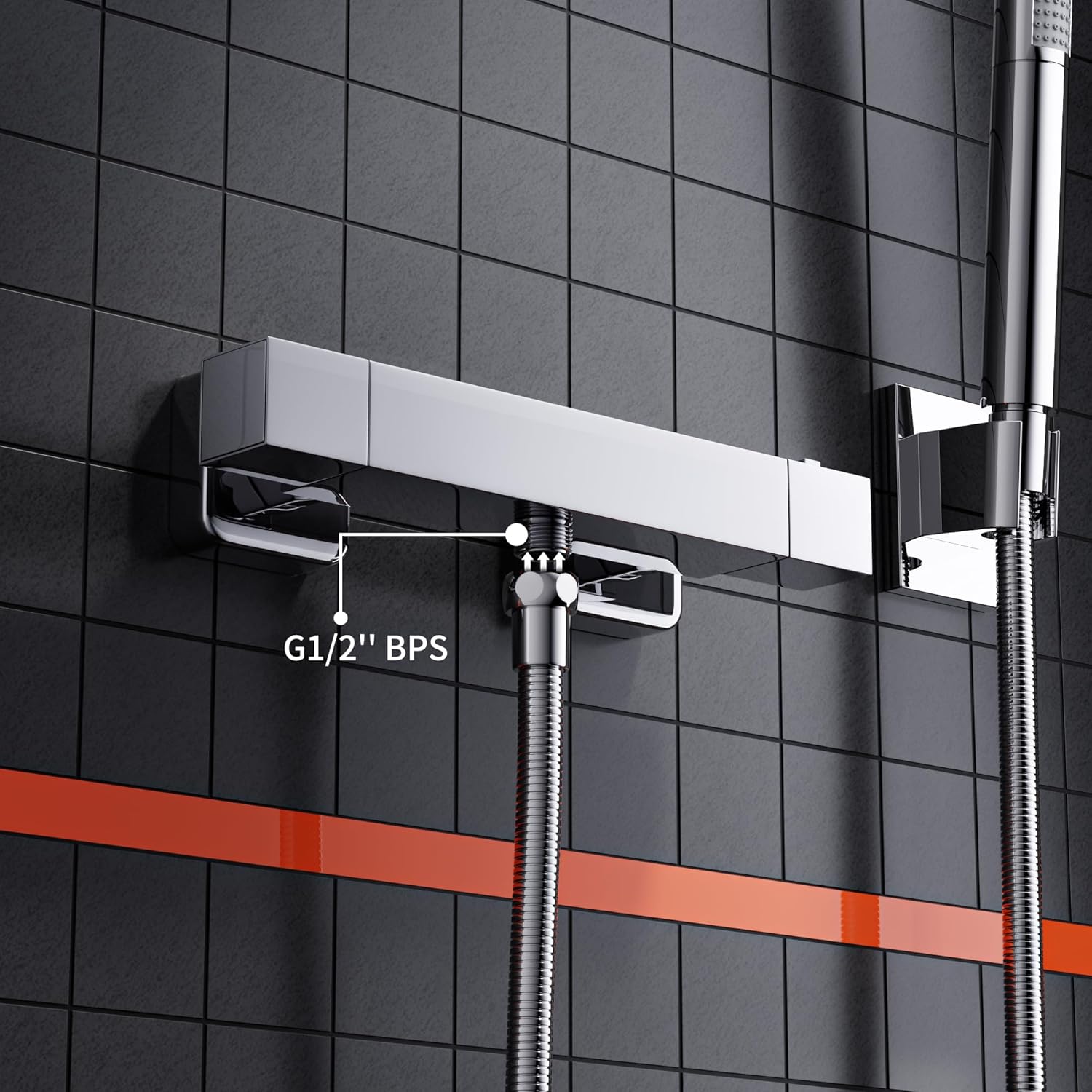 Morado Miscelatore Doccia Termostatico Quadrato - immagine 3