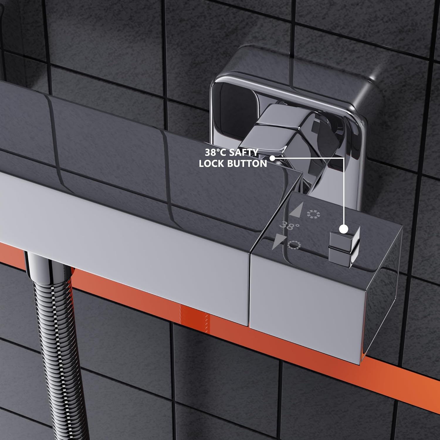 Morado Miscelatore Doccia Termostatico Quadrato - immagine 4