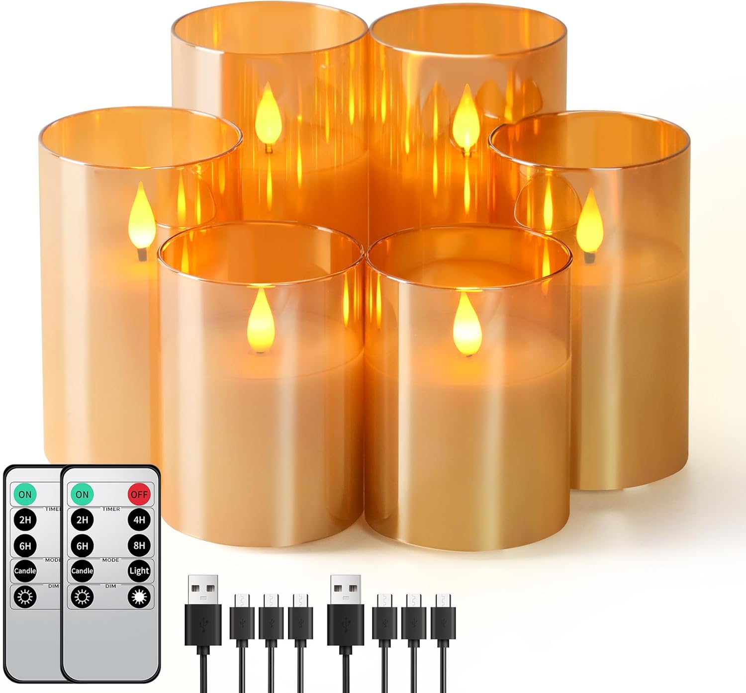 Forever Speed 6 Candele LED Ricaricabili con Timer - immagine 1