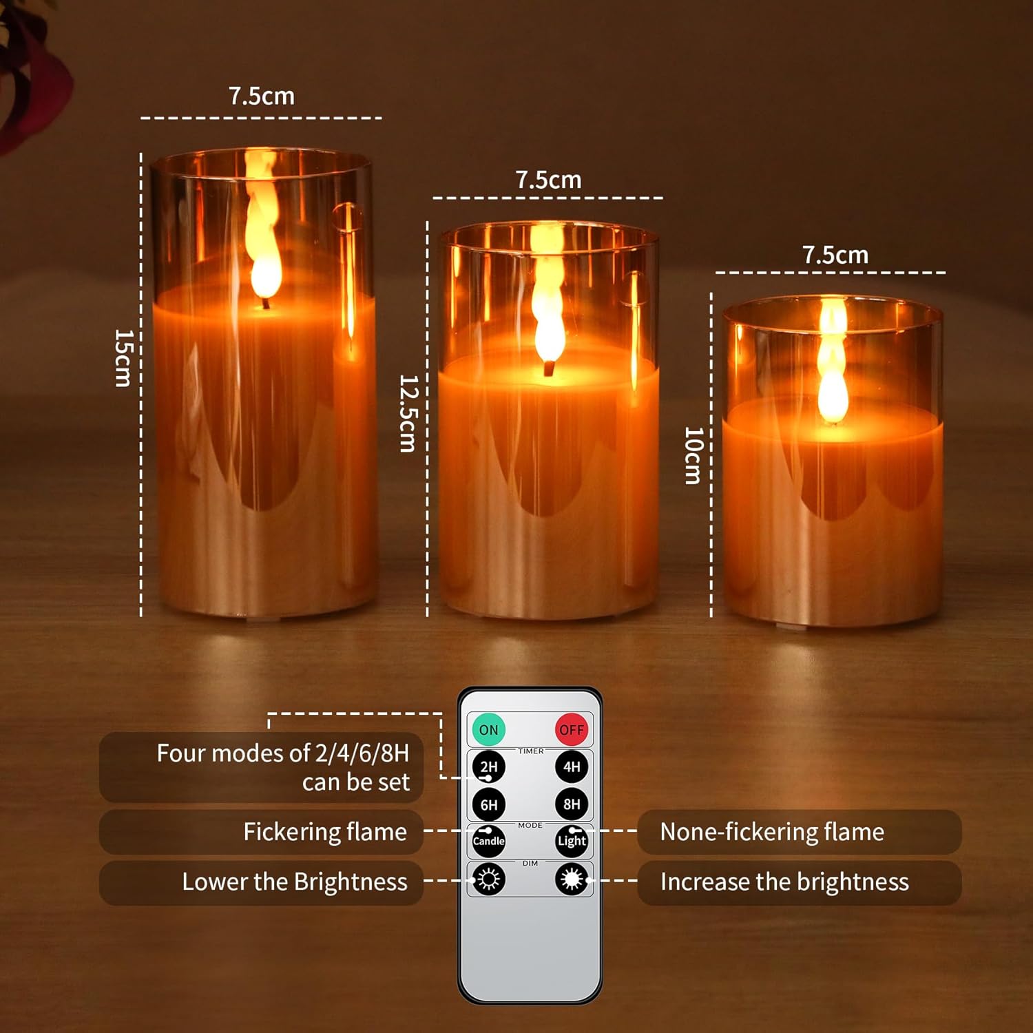 Forever Speed 6 Candele LED Ricaricabili con Timer - immagine 2