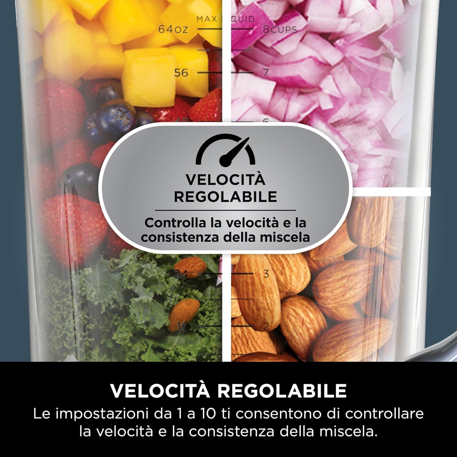 Ninja Frullatore Detect Power Pro 2 in 1 1200W, Nero - immagine 4