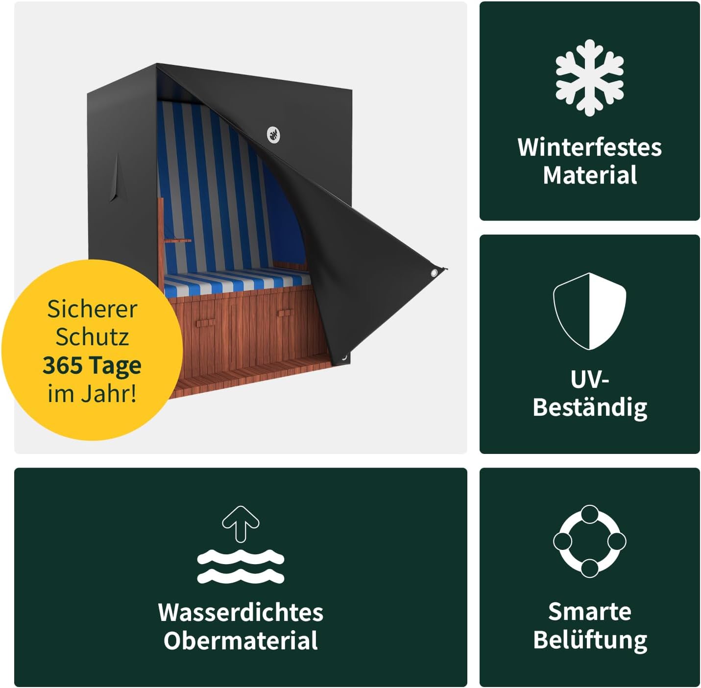 VERDOBA Custodia Protettiva Sedia da Spiaggia Oxford 600D - immagine 2