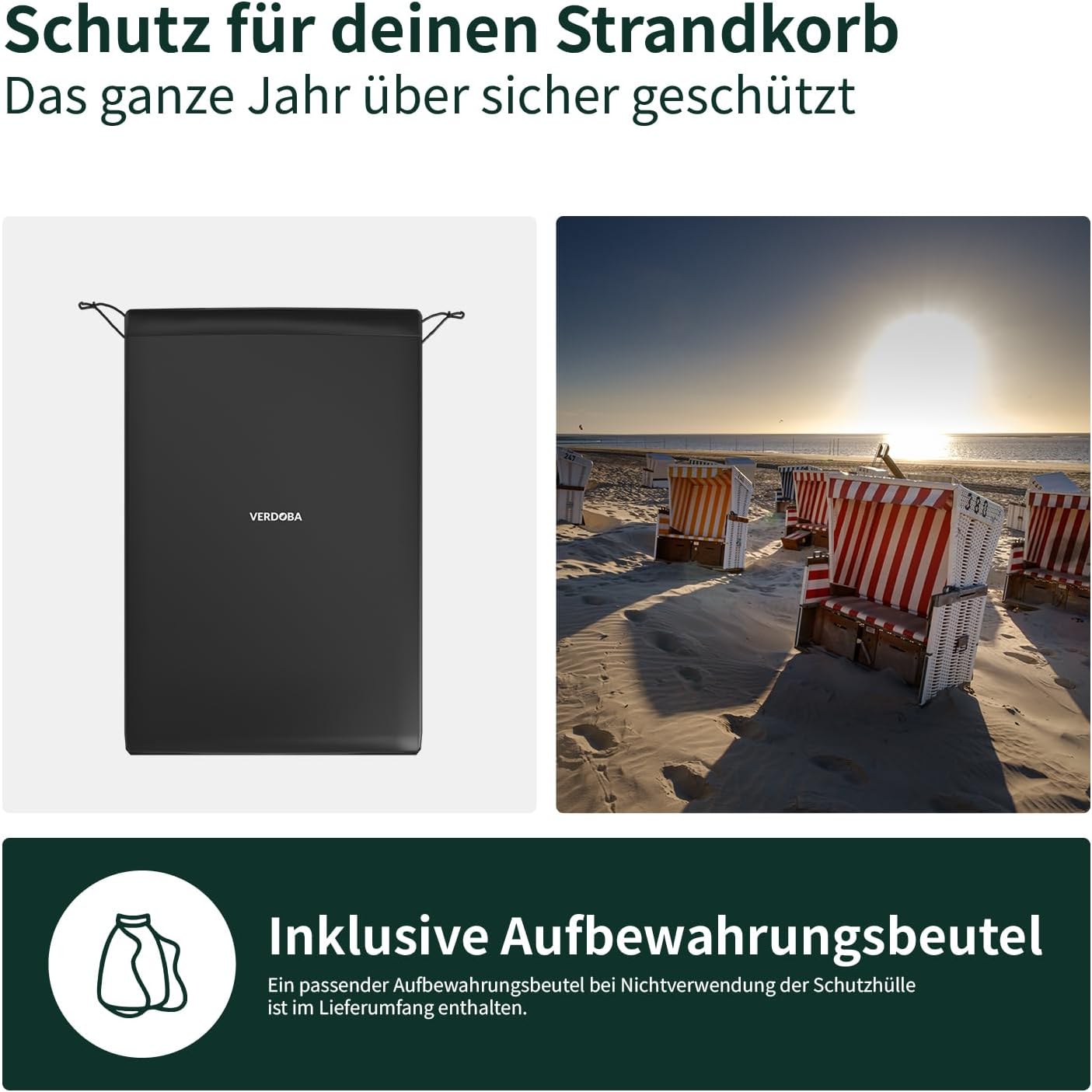 VERDOBA Custodia Protettiva Sedia da Spiaggia Oxford 600D - immagine 6