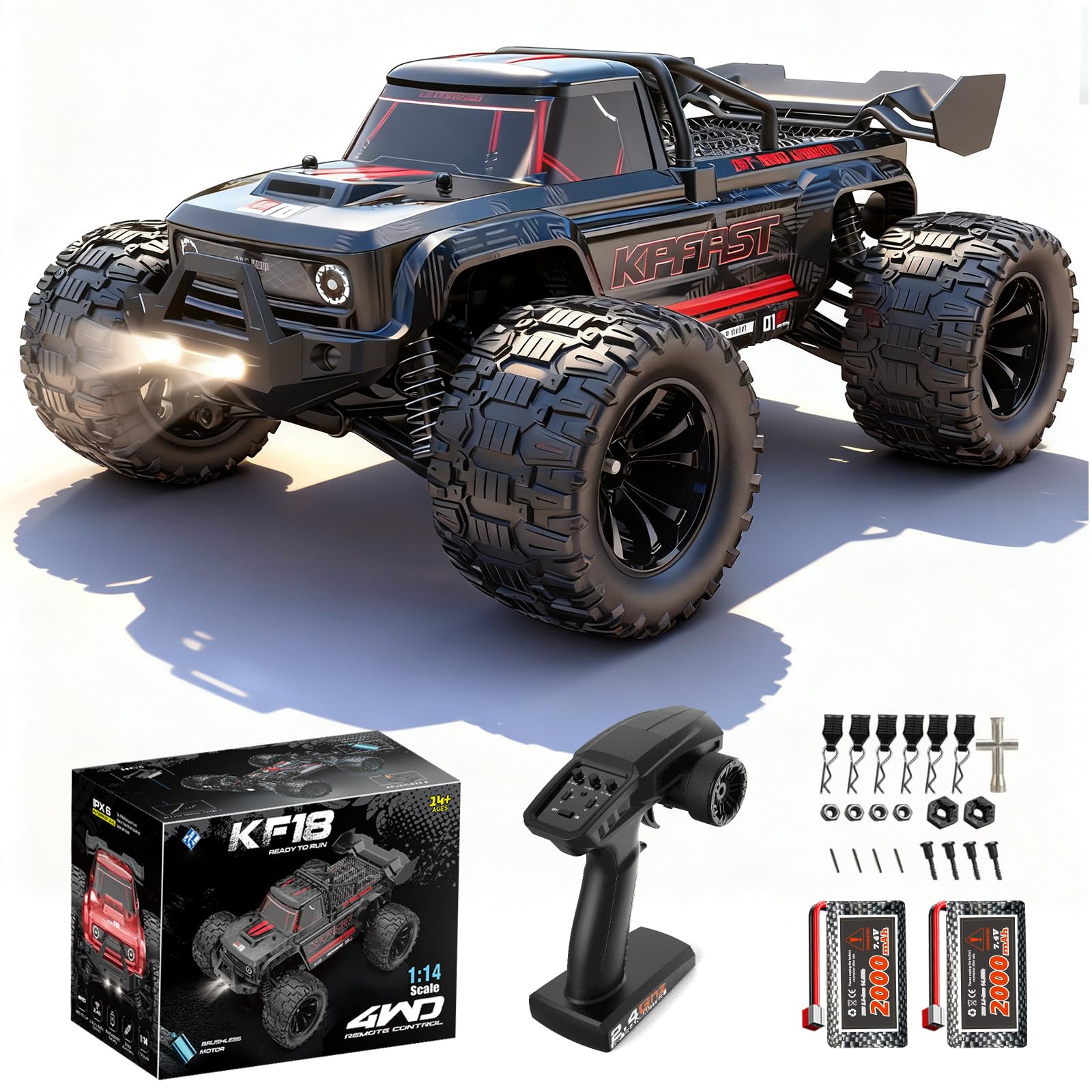 Auto Telecomandata 1/14 Brushless 55 km/h 4WD