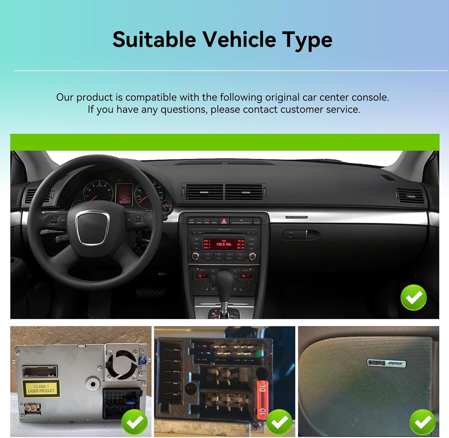 Sixwin Autoradio Android 13 per Audi A4 B6 B7 (2000-2009) - immagine 4