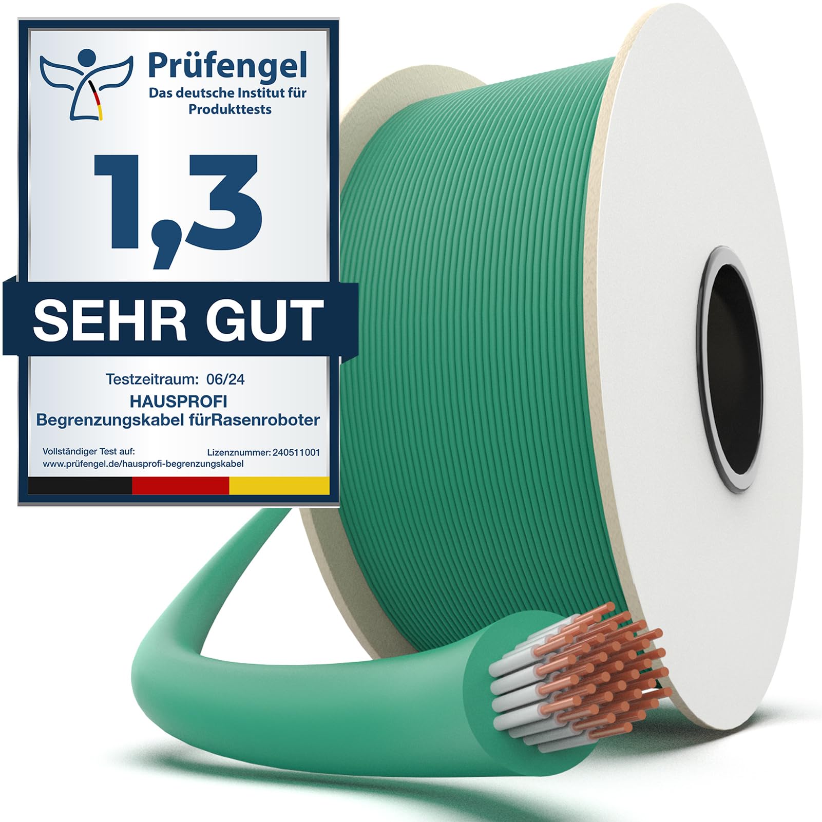 Cavo di limitazione universale per robot tosaerba, 500 m, in rame stagnato, per tutti i robot tosaerba, diametro 2,7 mm