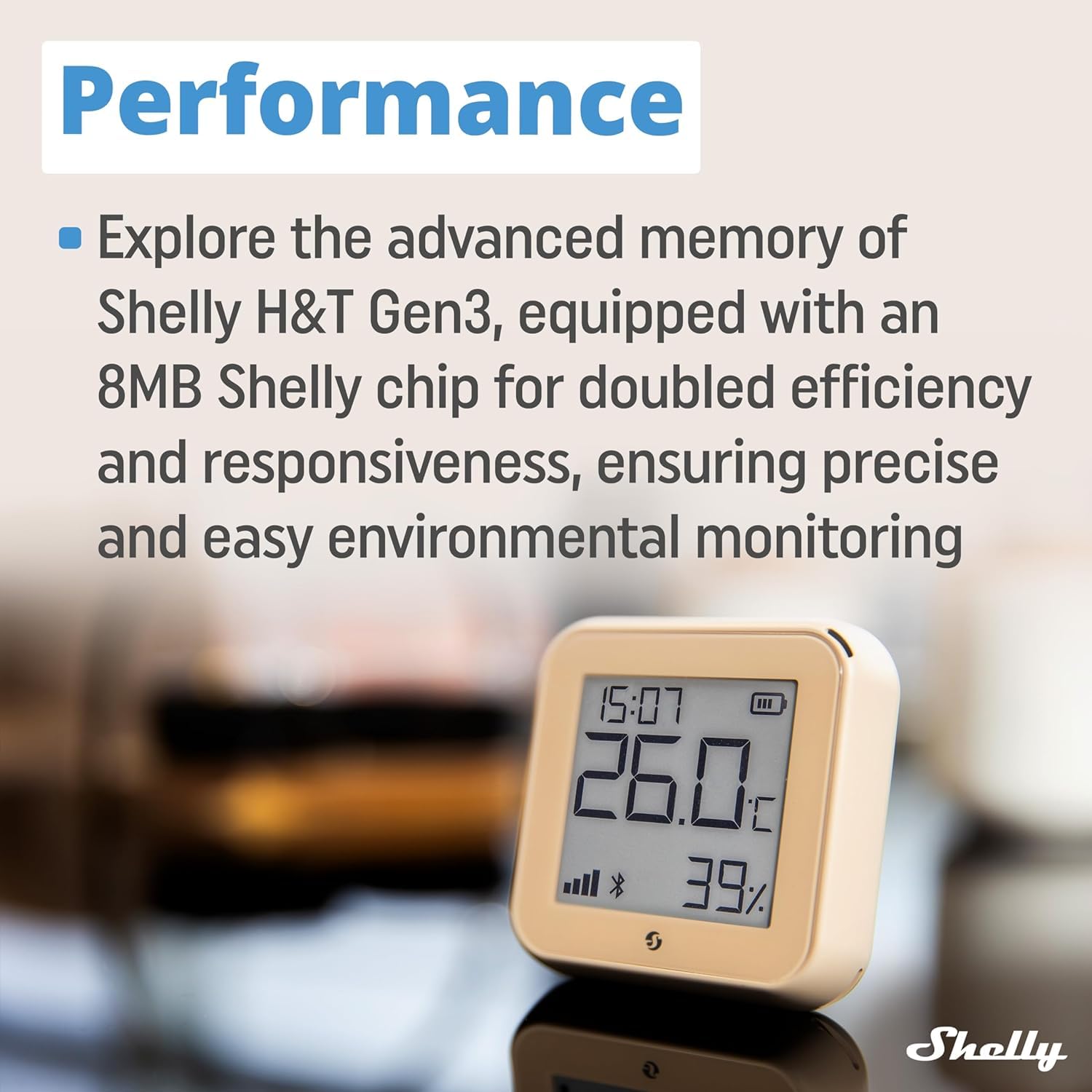 Shelly H&T Gen 3 Mocha - Sensore Temperatura e Umidità (2 pz) - immagine 6