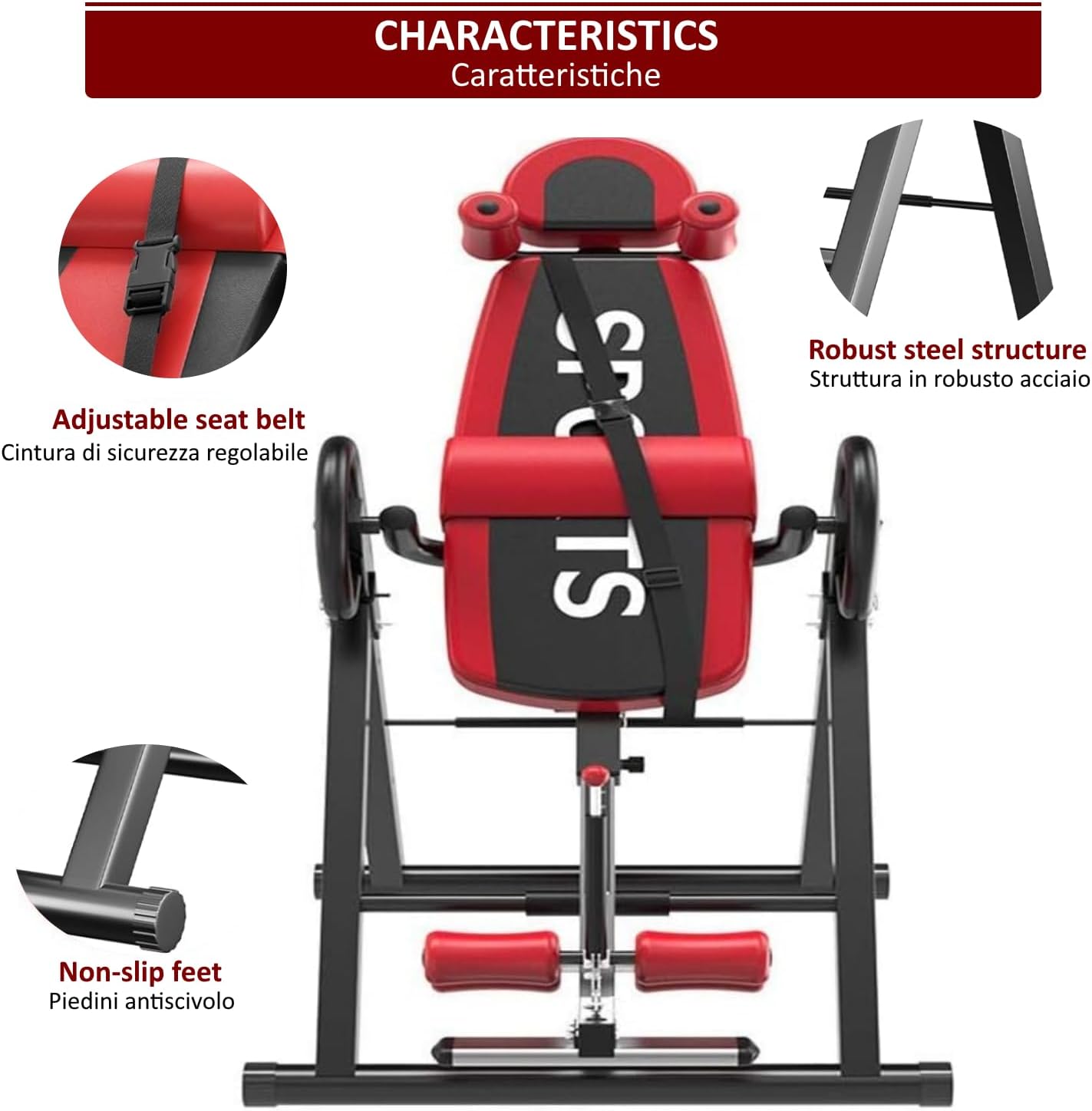 Panca ad inversione Resistente con Poggiatesta - immagine 3