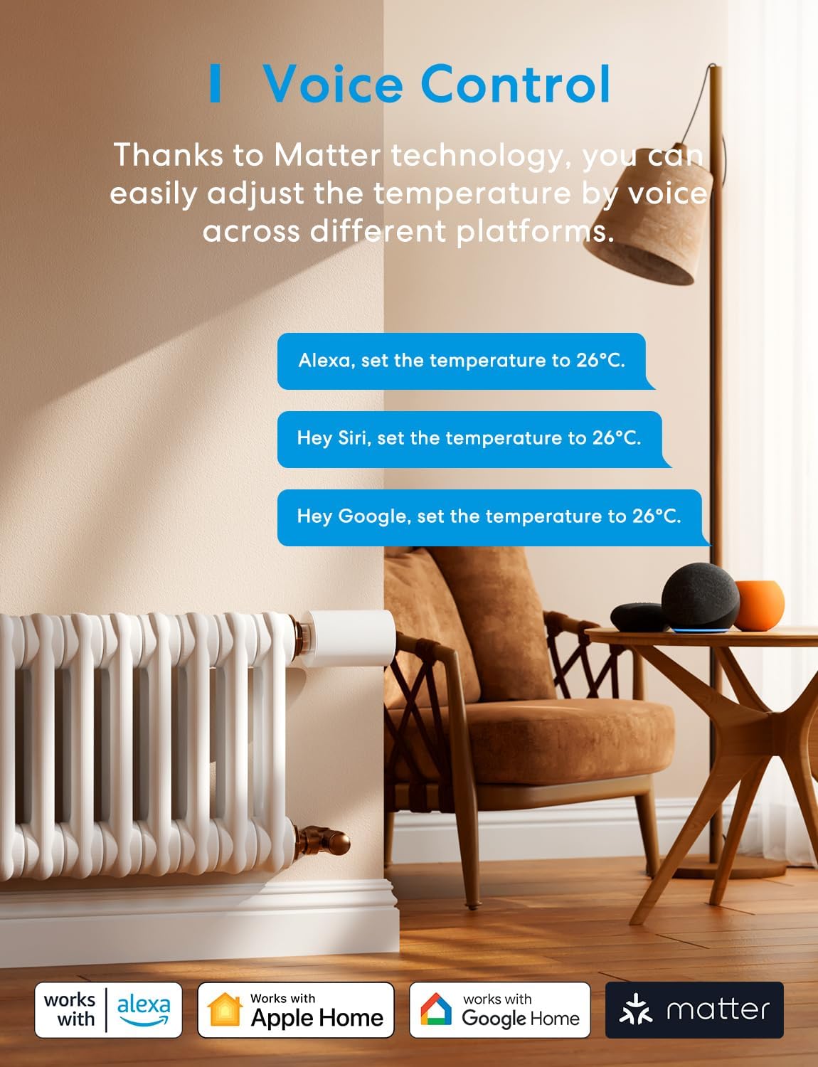 Meross Matter Termostato Radiatore Smart WiFi - immagine 2