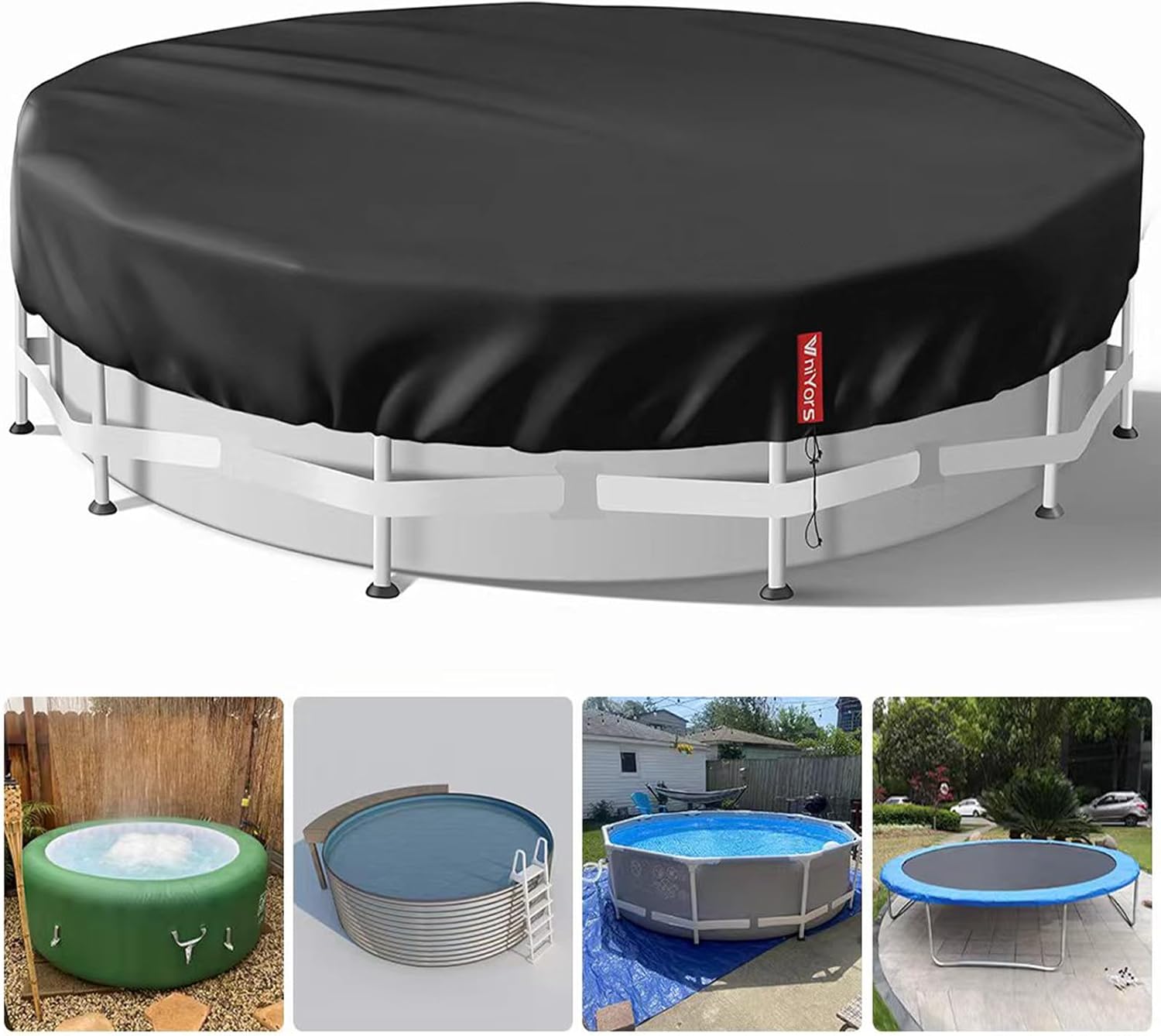 Vniyors Telo Copri Piscina Fuori Terra 305cm