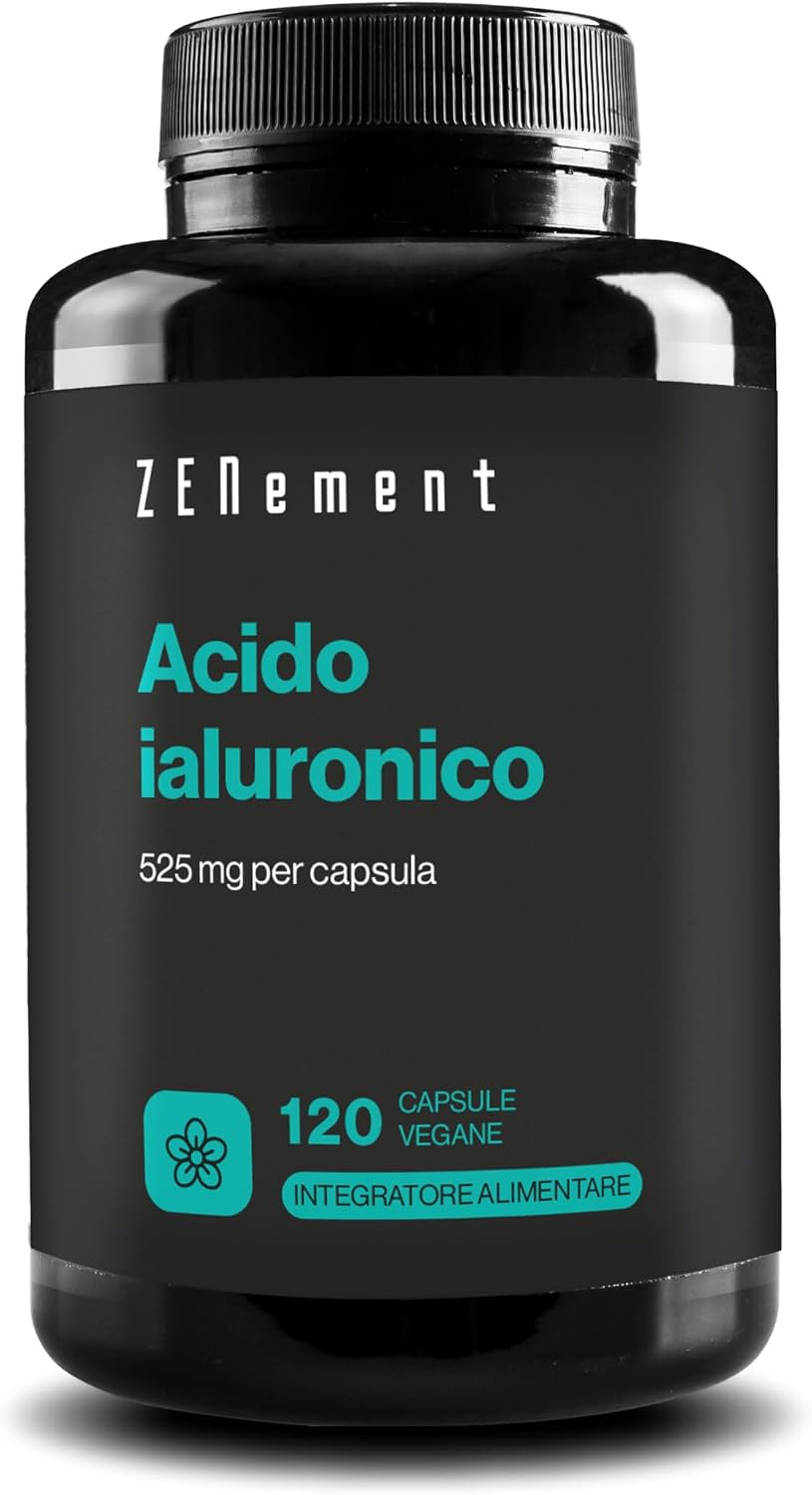 Acido Ialuronico Integratore, Puro 525mg ad Alto Dosaggio, 120 Capsule ...