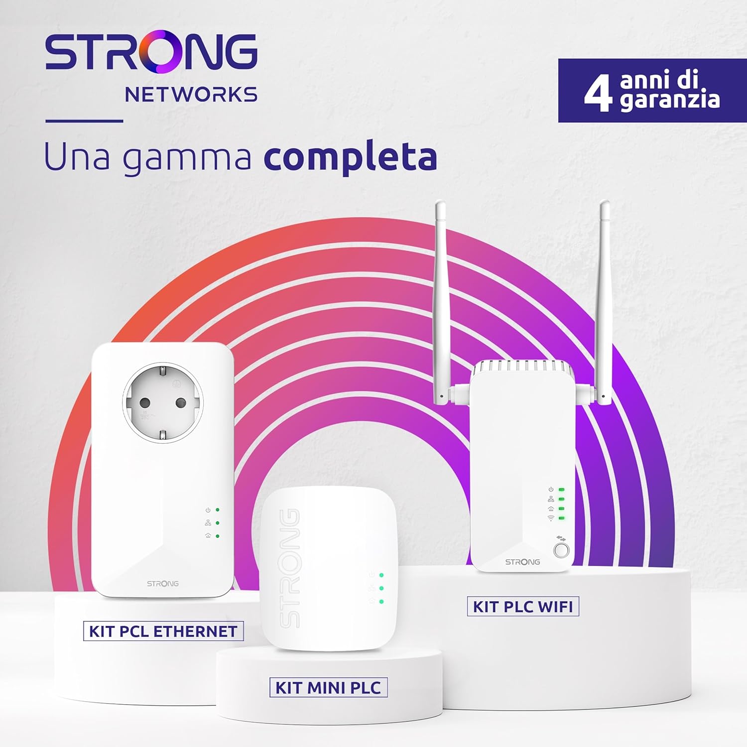 Strong Powerline 1000 Triple EU - 3 Adattatori 1000 Mbps - immagine 5