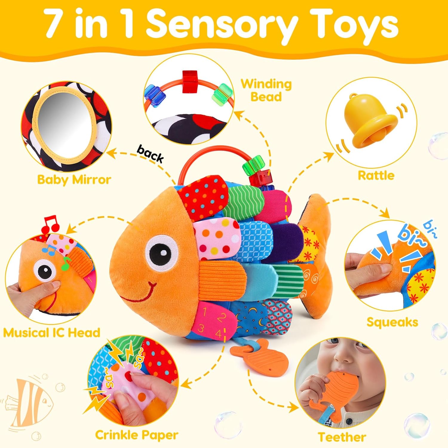 Baby Sensory Book Tummy Time Toys - immagine 2