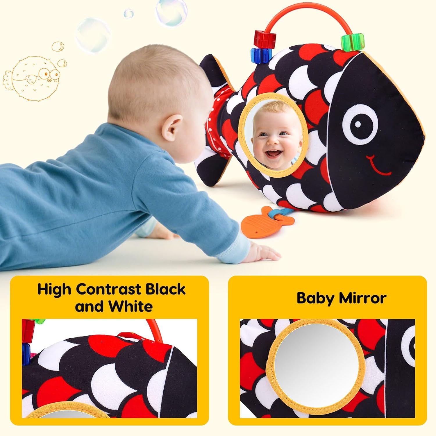 Baby Sensory Book Tummy Time Toys - immagine 3