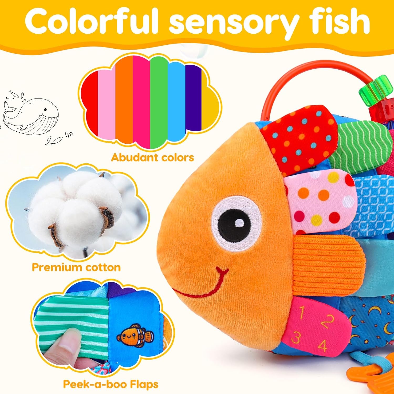 Baby Sensory Book Tummy Time Toys - immagine 4