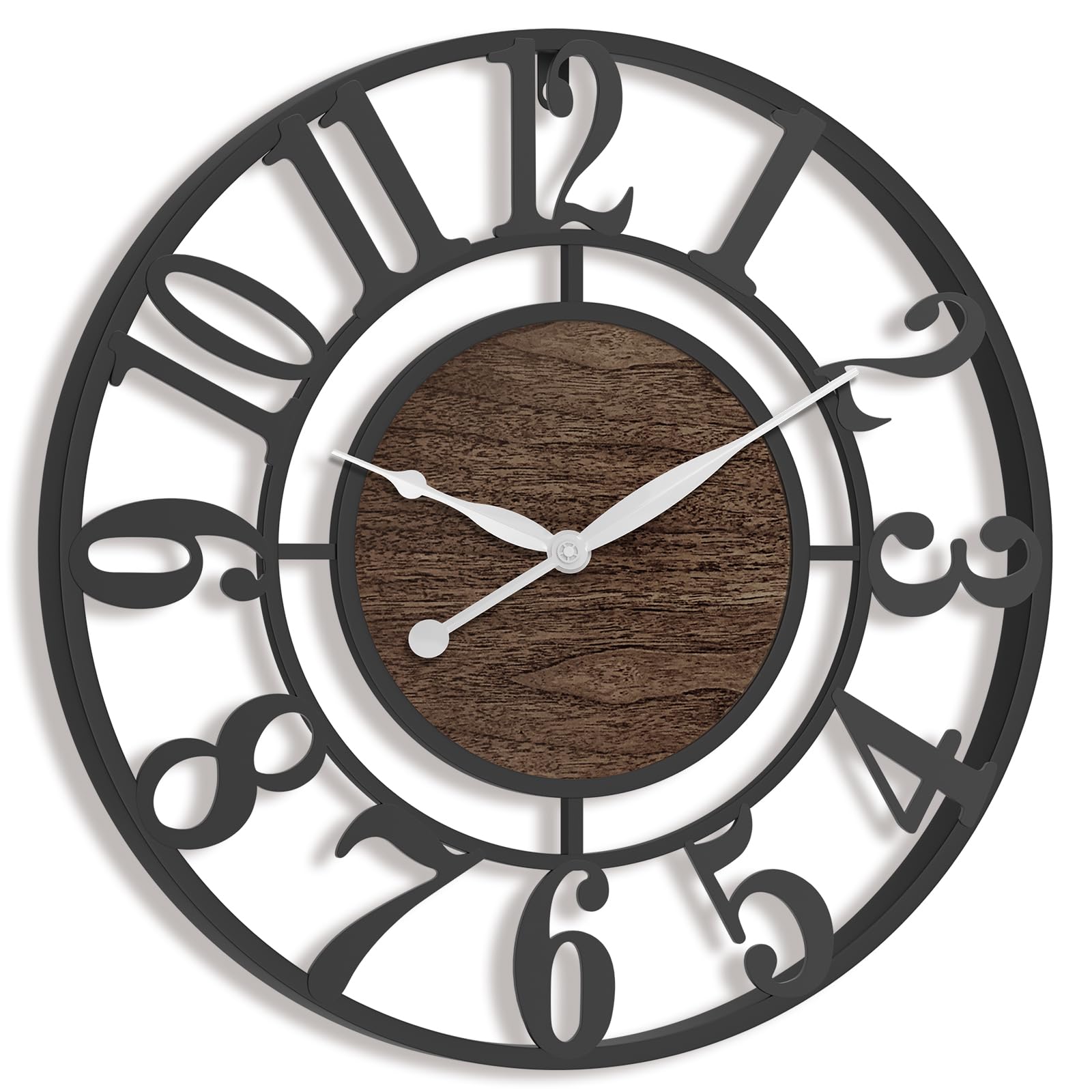 Orologio Da Parete Grande Moderno Nero XXL 60cm