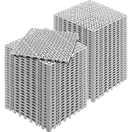 VEVOR Set 55 Piastrelle per Piscina 30x30x1.5cm, Grigie