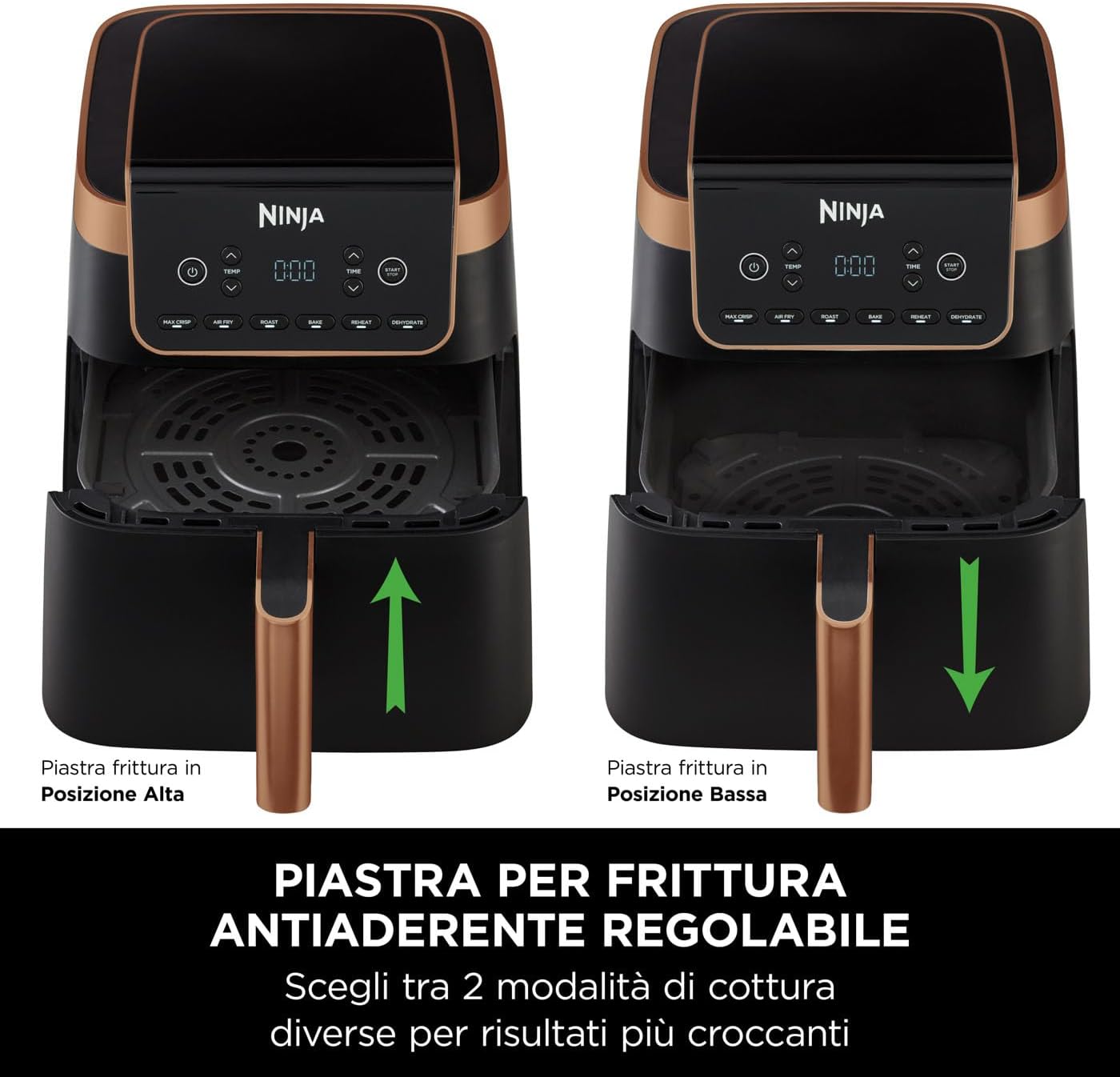 Ninja MAX PRO Friggitrice ad Aria 6,2L, Nero/Rame - immagine 5