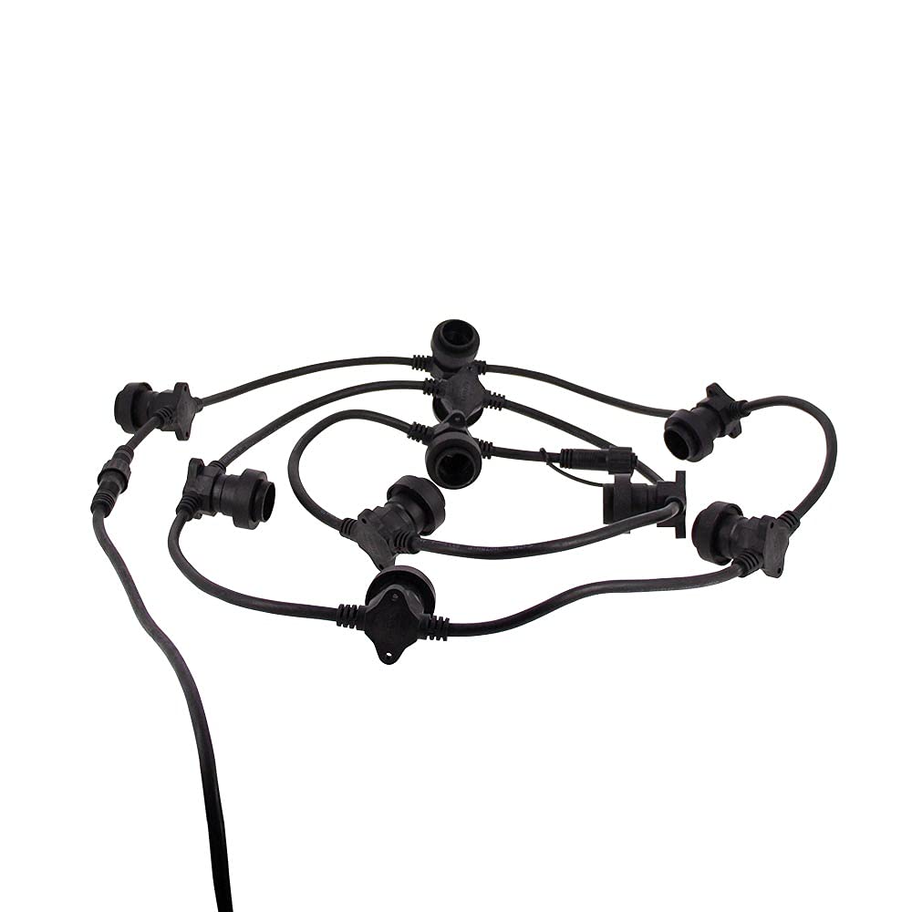 Xanlite GRL5230VB - Ghirlanda Esterni E27, Cavo Nero