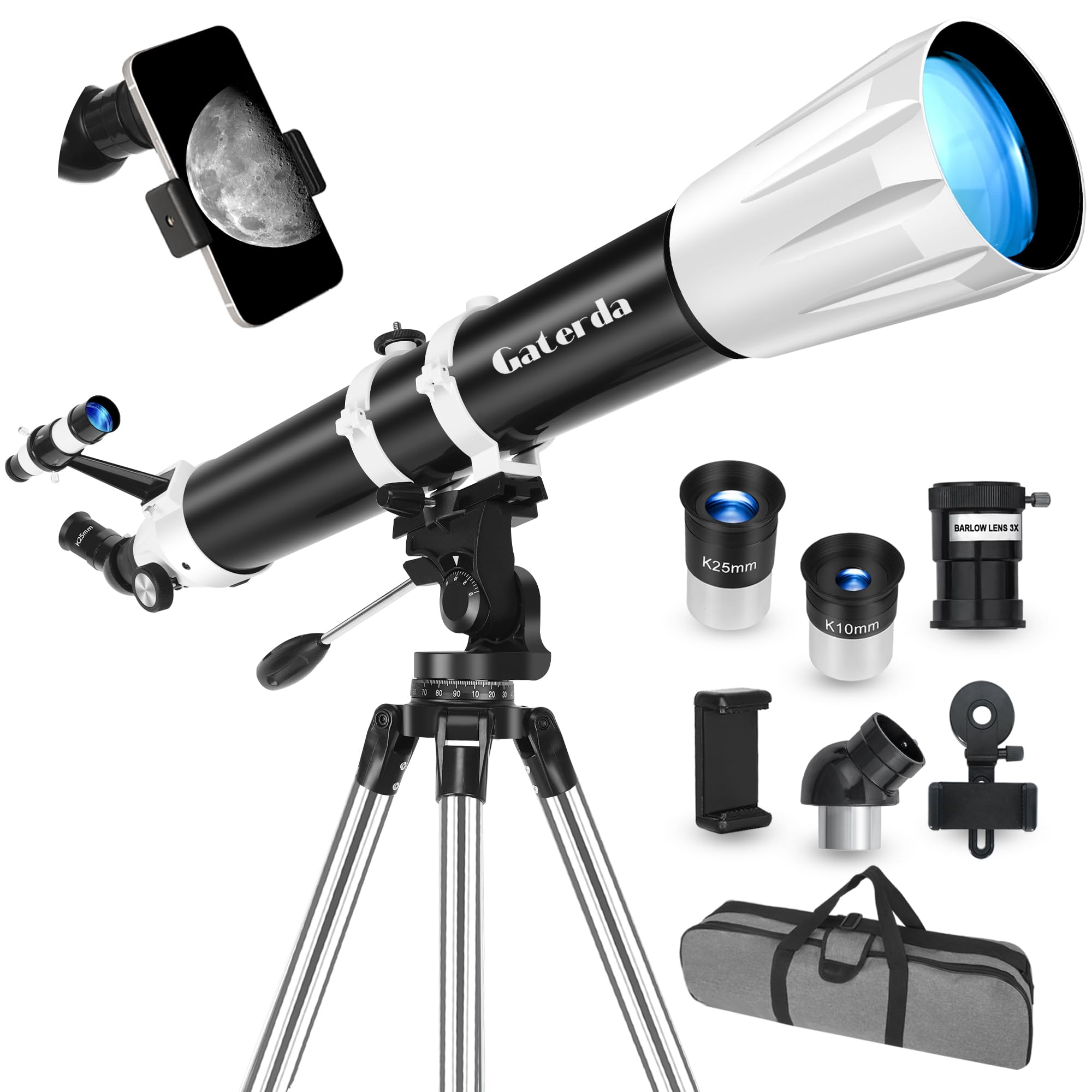 Gaterda Telescopio Astronomico Rifrattore 90mm/900mm