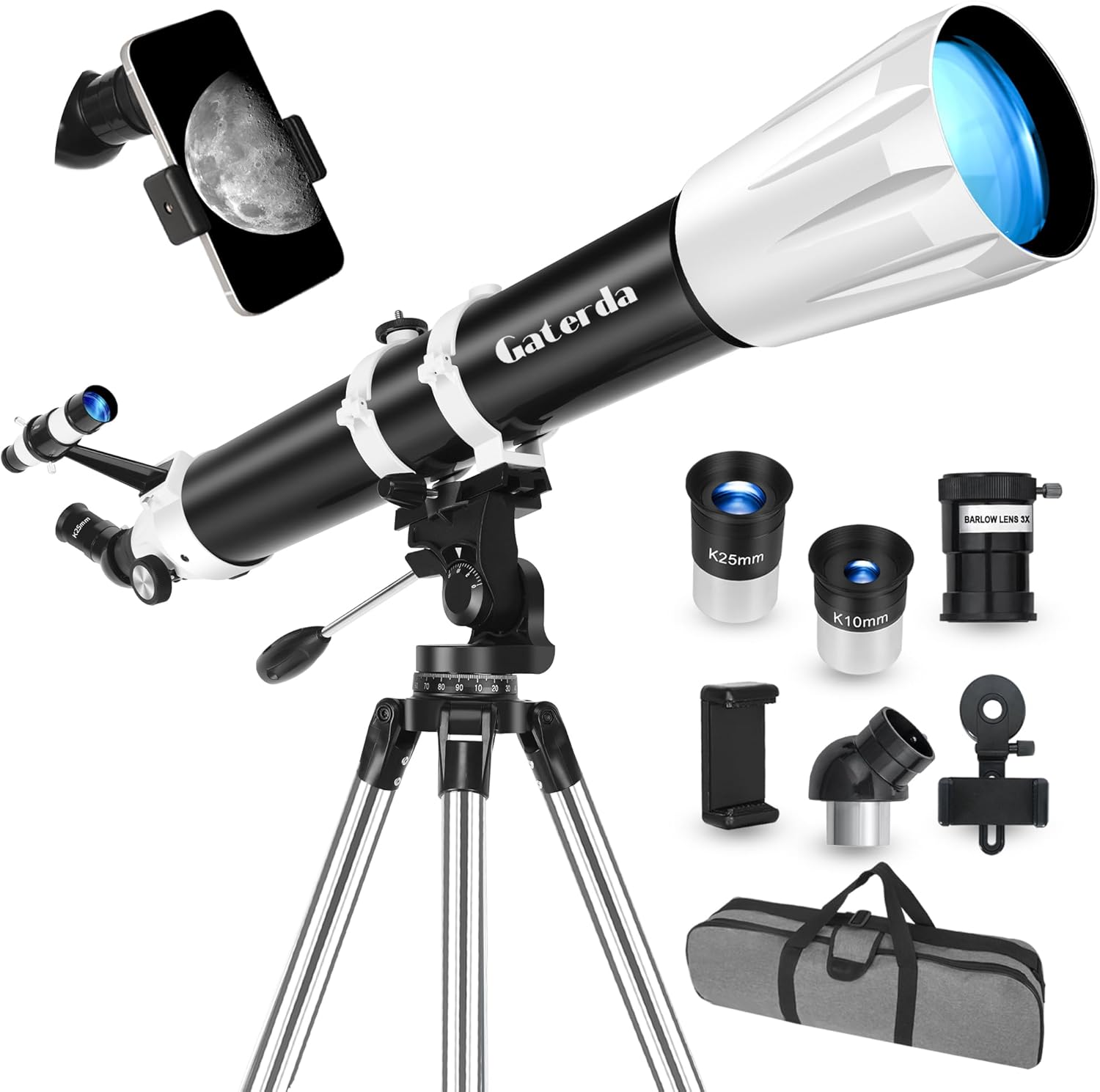 Gaterda Telescopio Astronomico Rifrattore 90mm/900mm - immagine 1