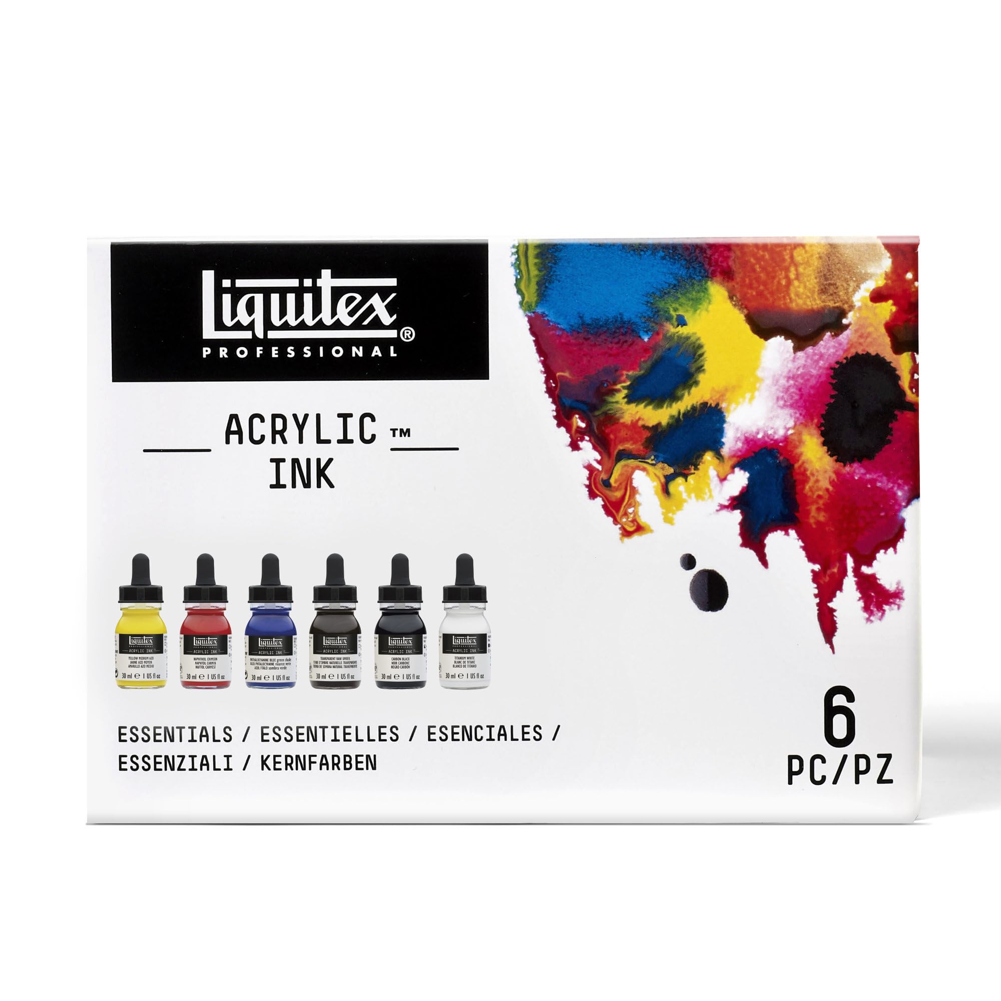 Liquitex Ink! Set Essenziali 6 Flaconi da 30 ml
