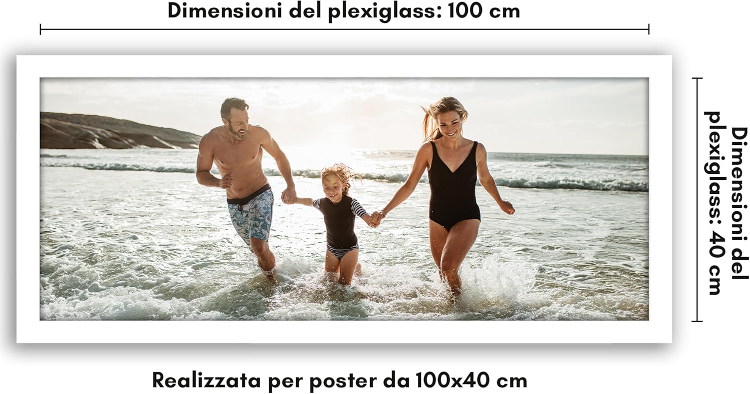 Americanflat Cornice 100x40 cm Bianca - immagine 4