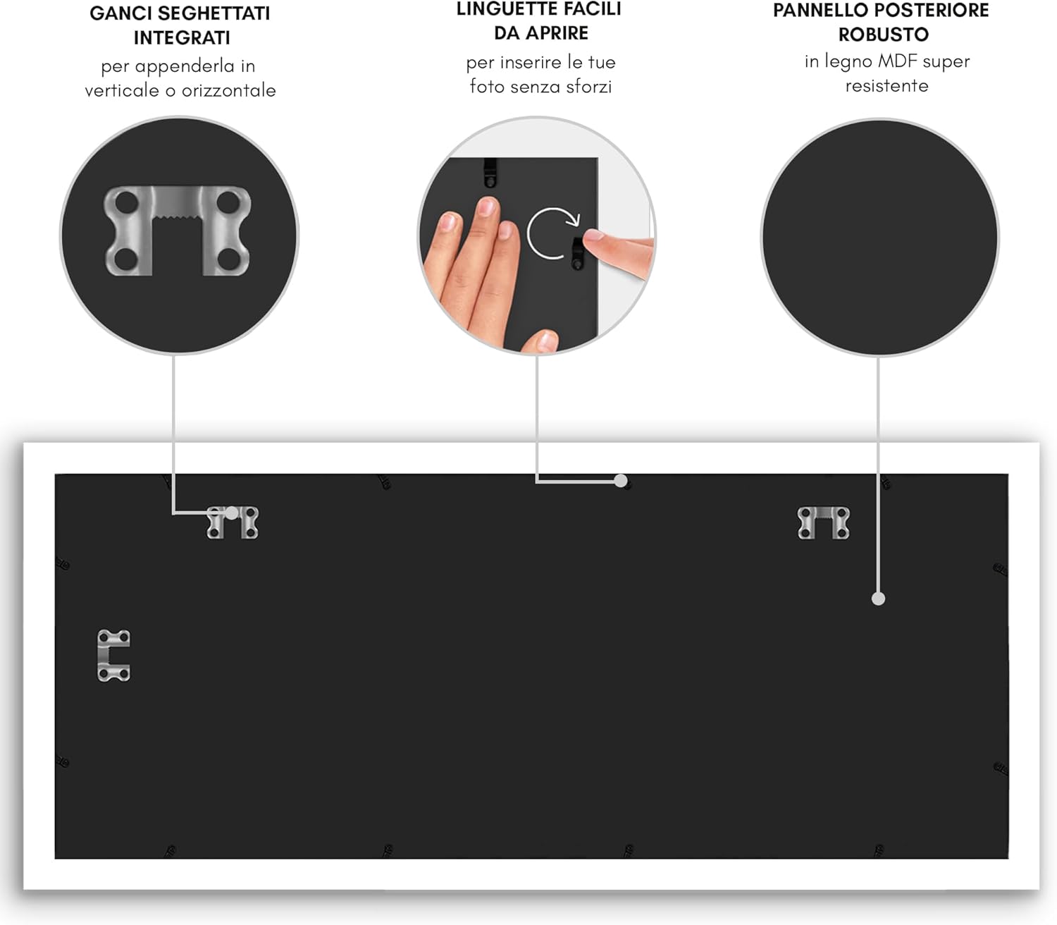 Americanflat Cornice 100x40 cm Bianca - immagine 8