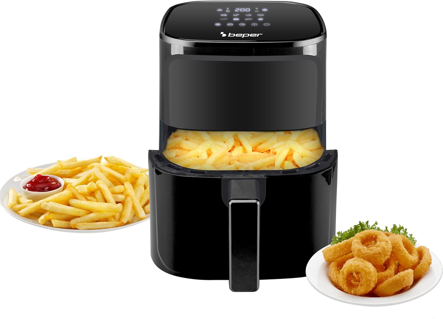 Beper P101FRI051 - Friggitrice ad Aria Calda 5L, Nera