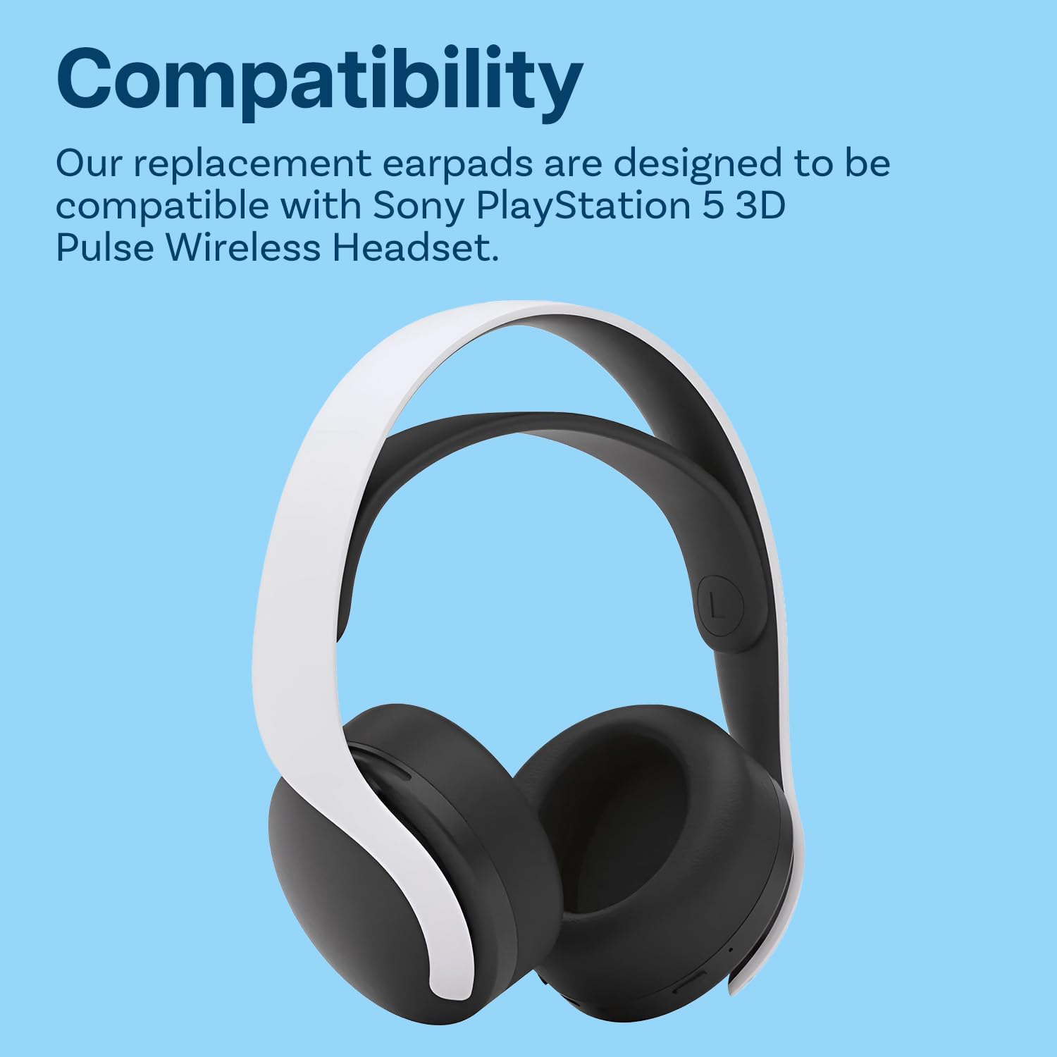 Cuscinetti Auricolari di Ricambio per Sony PlayStation 5 3D Pulse Wireless Headset PS5 Cuffie di MMOBIEL - Protein PU Cuscinetti - Padiglioni Cuffie – Nero - immagine 4