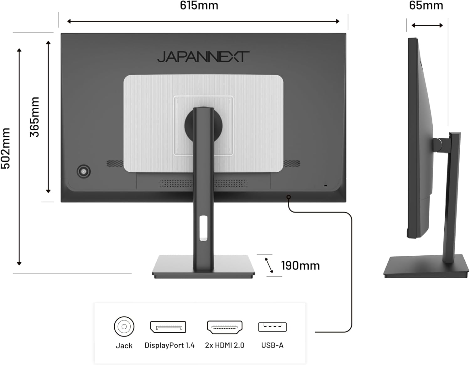 Japannext Monitor 27" IPS 4K UHD HDR JN-IPS2709UHDR - immagine 3