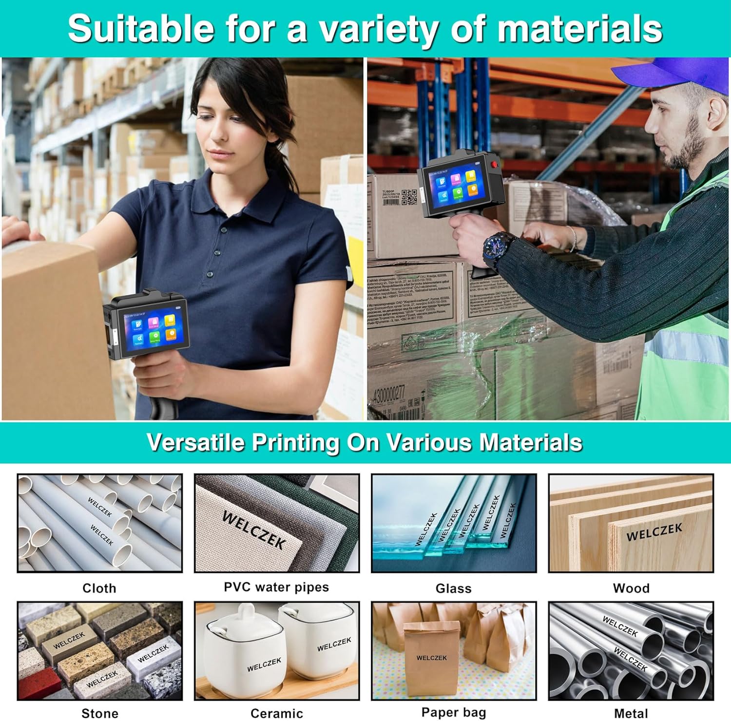 TIJ800P Stampante Palmare Portatile Touch Screen 4,3" - immagine 2