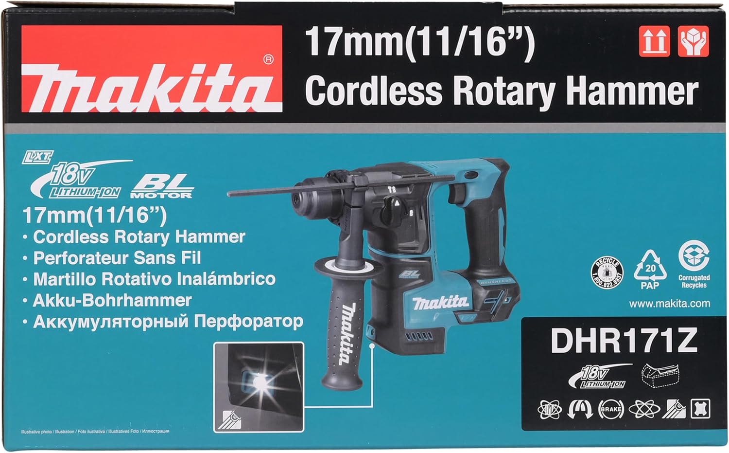 Makita DHR171Z - Martello Perforatore 18V 17mm - immagine 8
