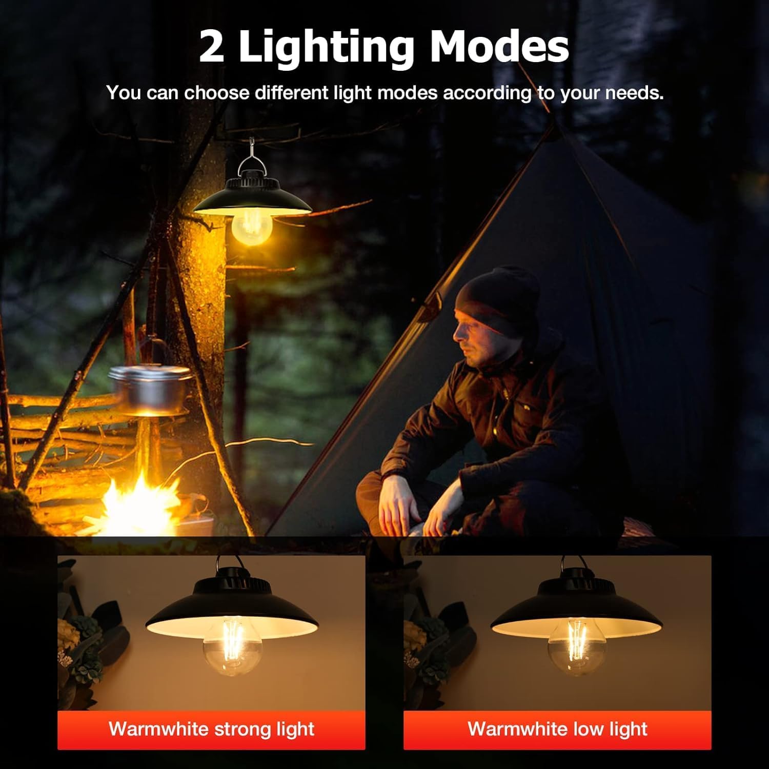 Yizhet Lanterna da Campeggio LED Ricaricabile Retro - immagine 3