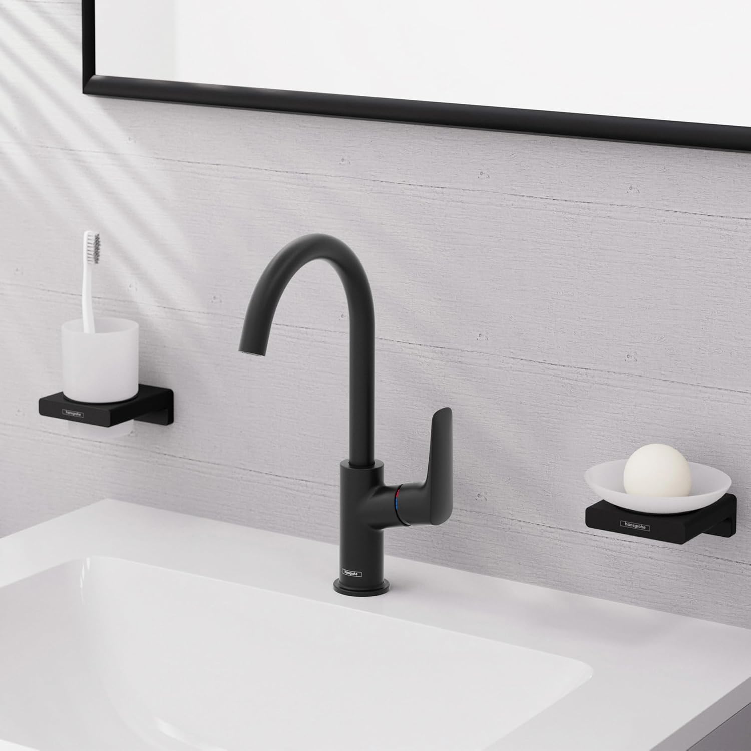 Hansgrohe Logis - Rubinetto Lavabo EcoSmart Nero Opaco - immagine 2