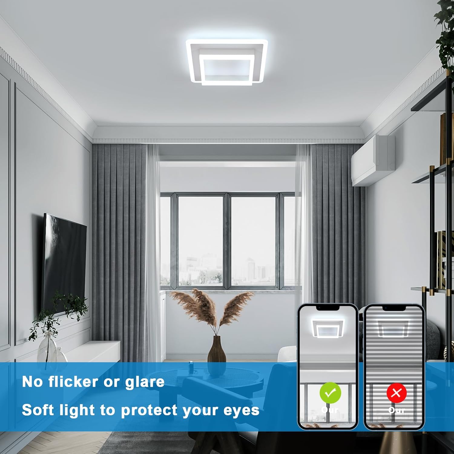 Delipop Plafoniera LED Moderna Quadrata 30W - immagine 2