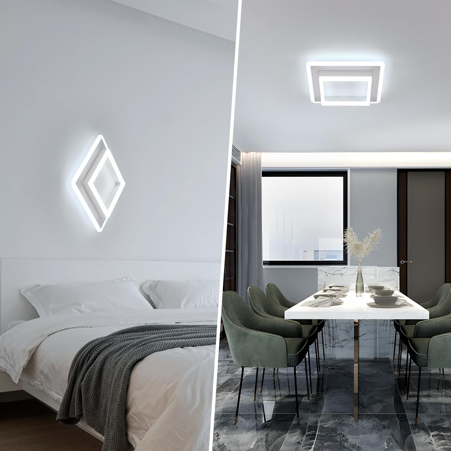 Delipop Plafoniera LED Moderna Quadrata 30W - immagine 6