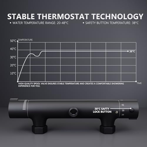 Morado Miscelatore Doccia Termostatico Nero - immagine 3
