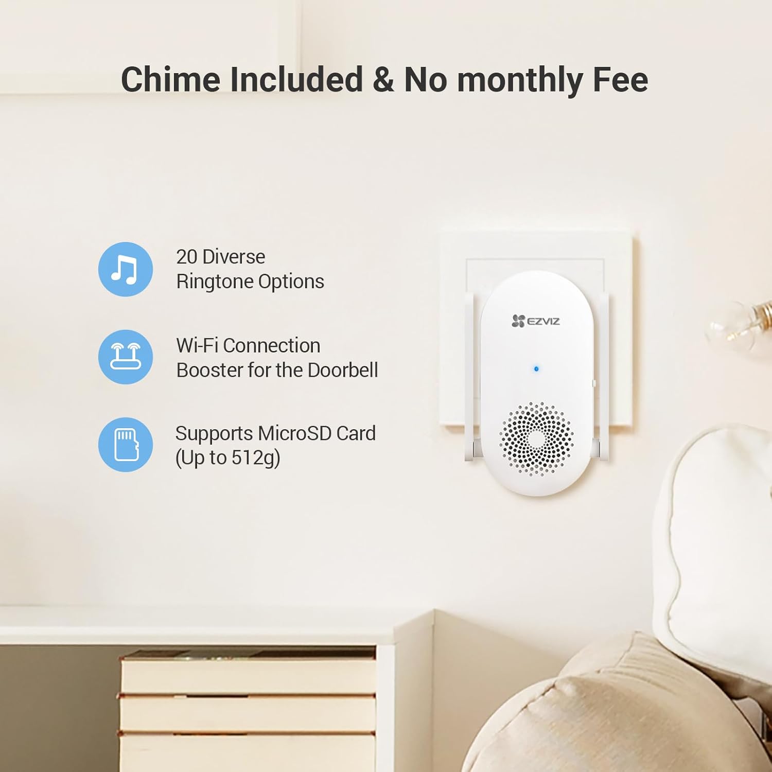 Ezviz CP3 2K Video Campanello WiFi a Batteria - immagine 5