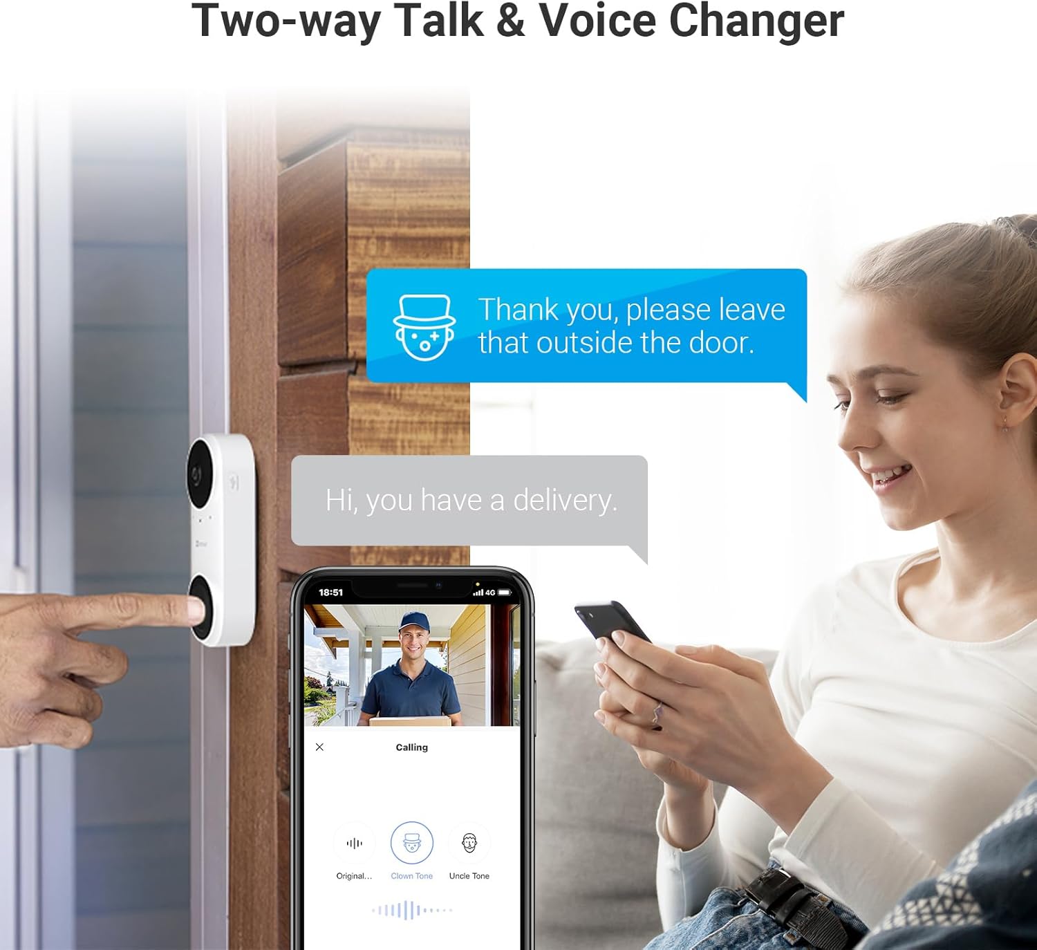 Ezviz CP3 2K Video Campanello WiFi a Batteria - immagine 6