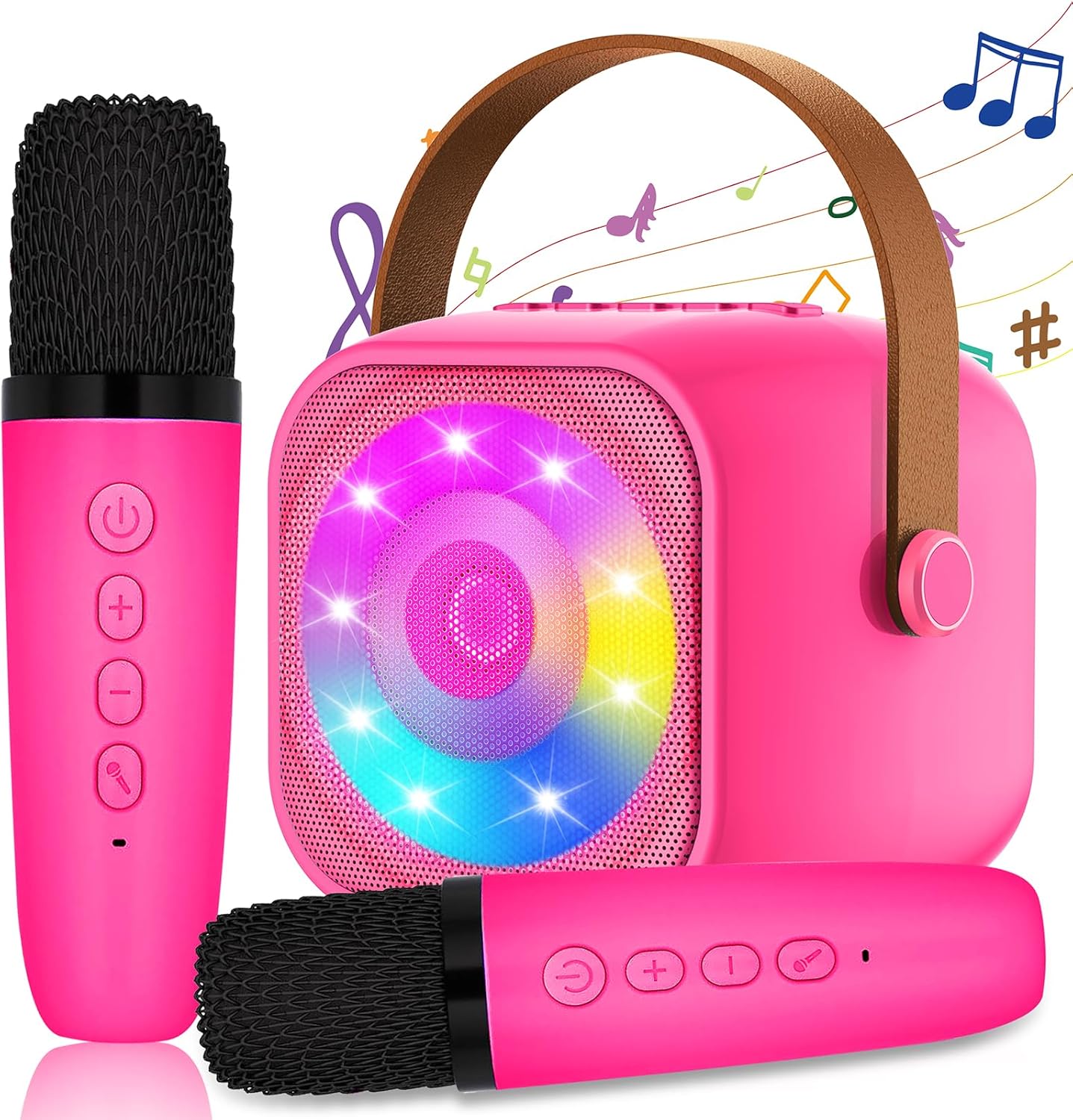 Karaoke per Bambini con 2 Microfoni e Luci LED - immagine 1