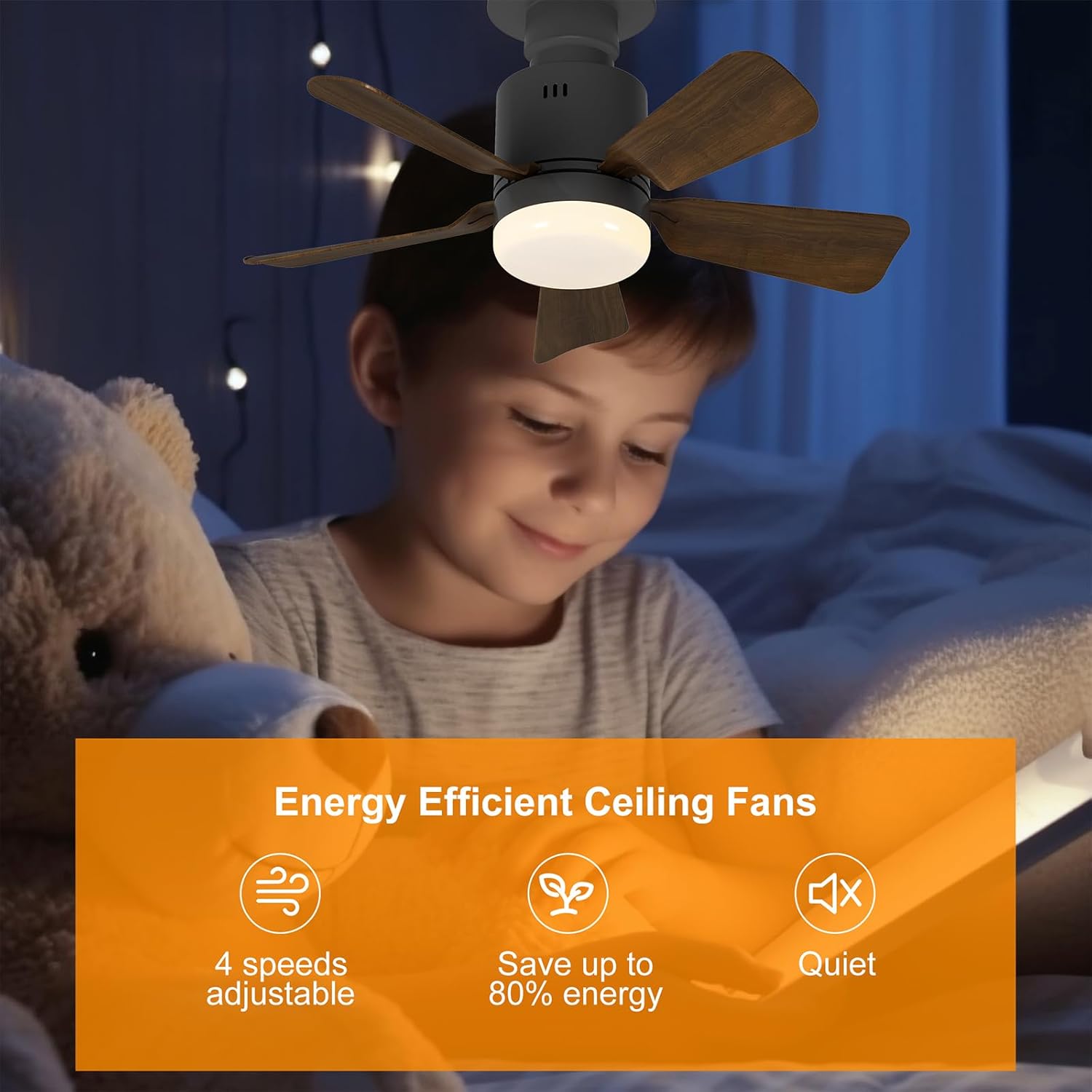 Geadi Ventilatore da Soffitto con Luce LED Dimmerabile - immagine 8