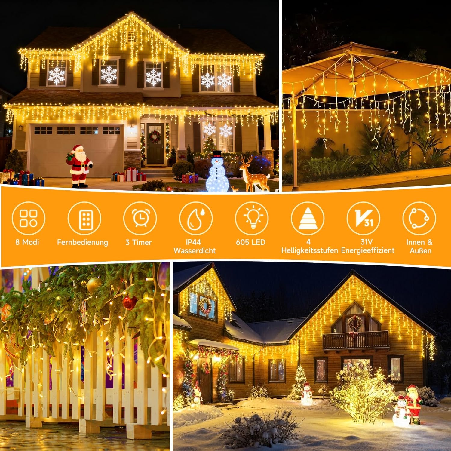 Wowdsgn Catena Luminosa LED Esterni 20m 605 LED - immagine 4